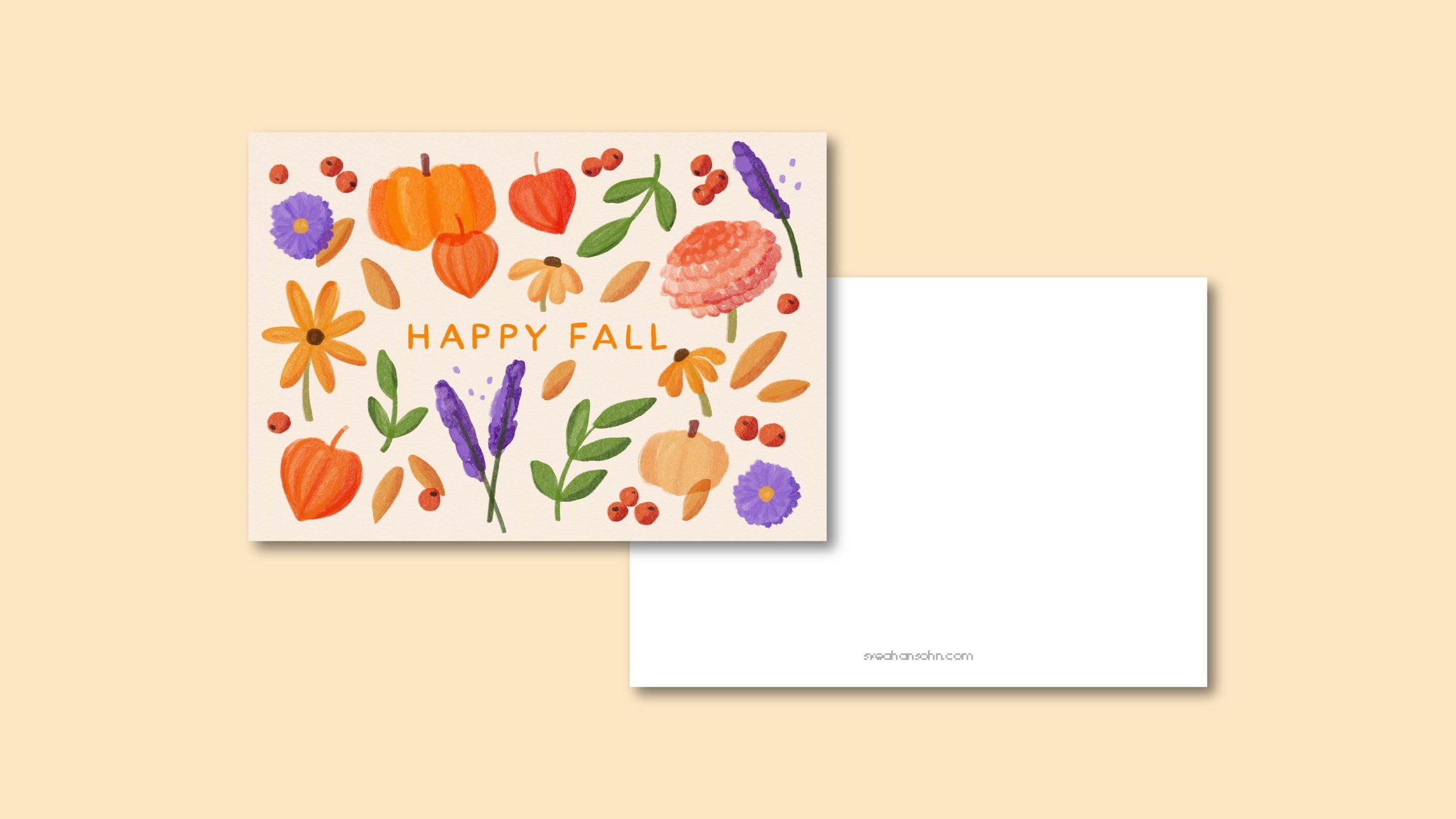 Happy Fall Postkarte A6 – Ansicht 2
