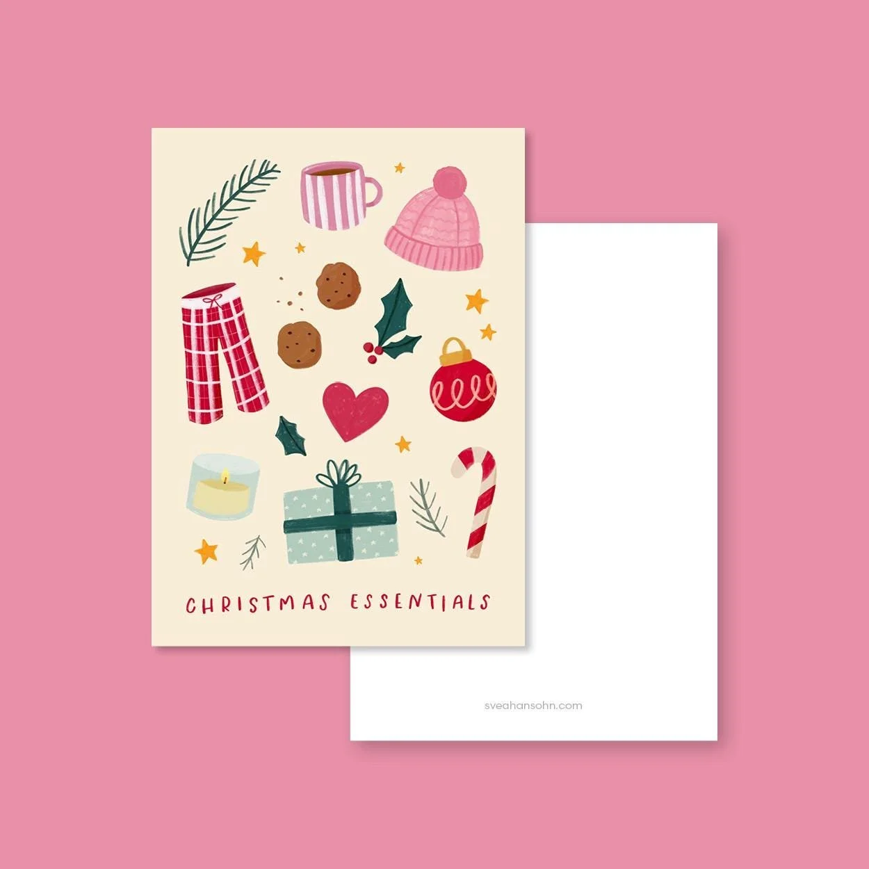 Illustrierte Weihnachtskarten 4er Set – Ansicht 3