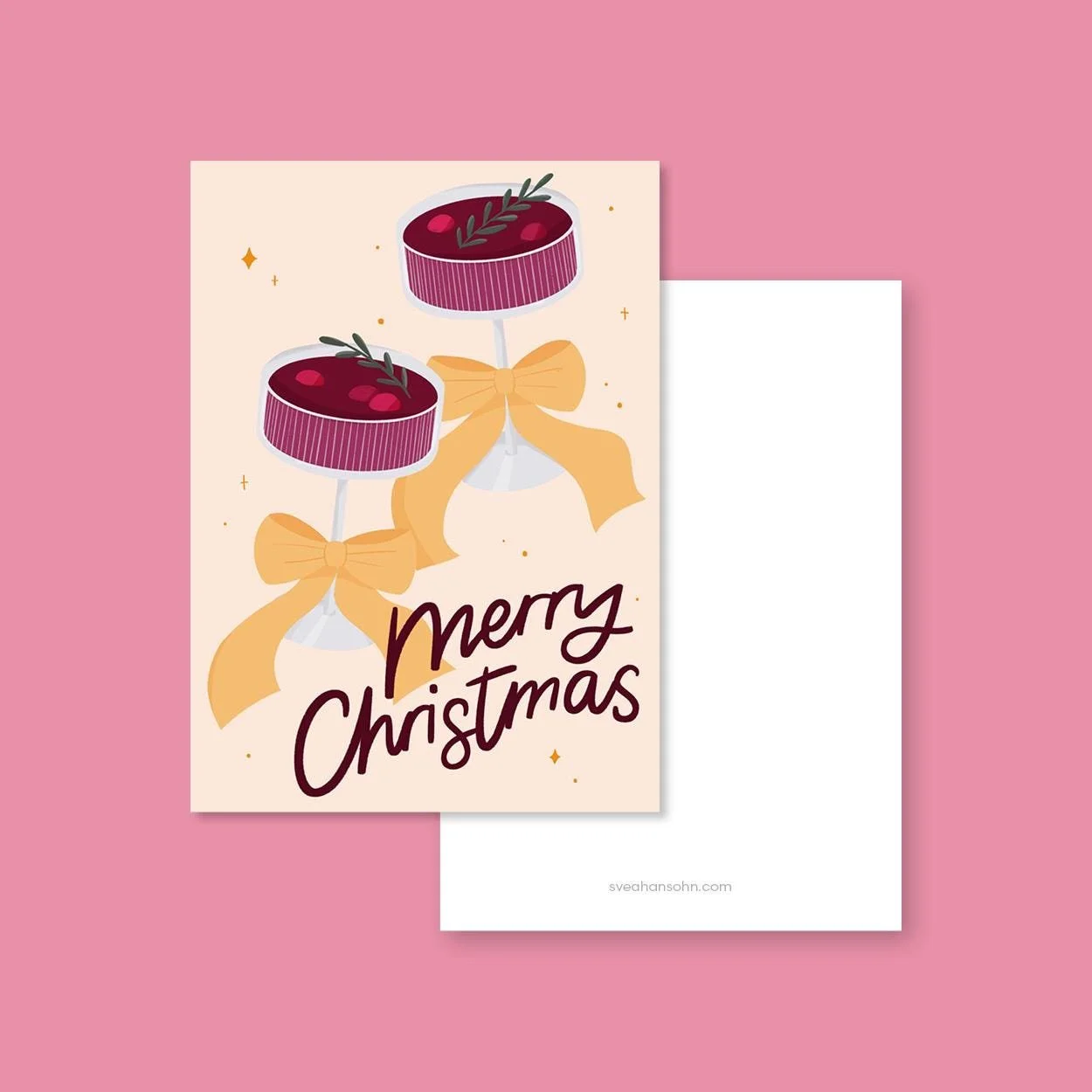 Illustrierte Weihnachtskarten 4er Set – Ansicht 5