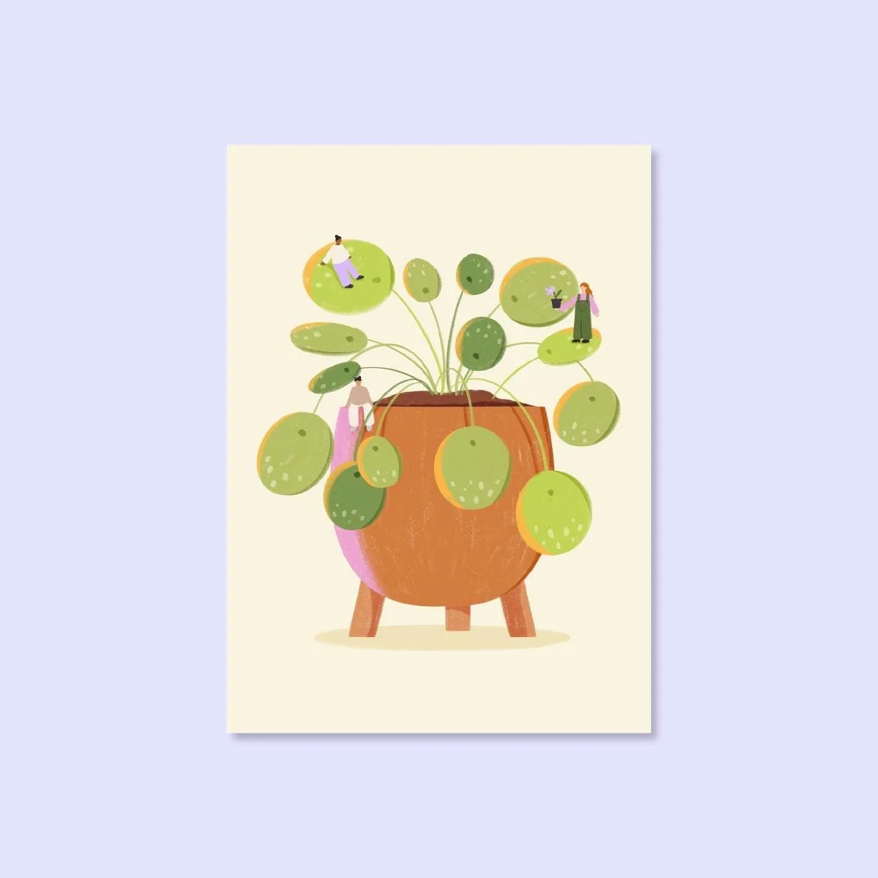 Pilea Postkarte A6 – Illustration von Svea Hansohn