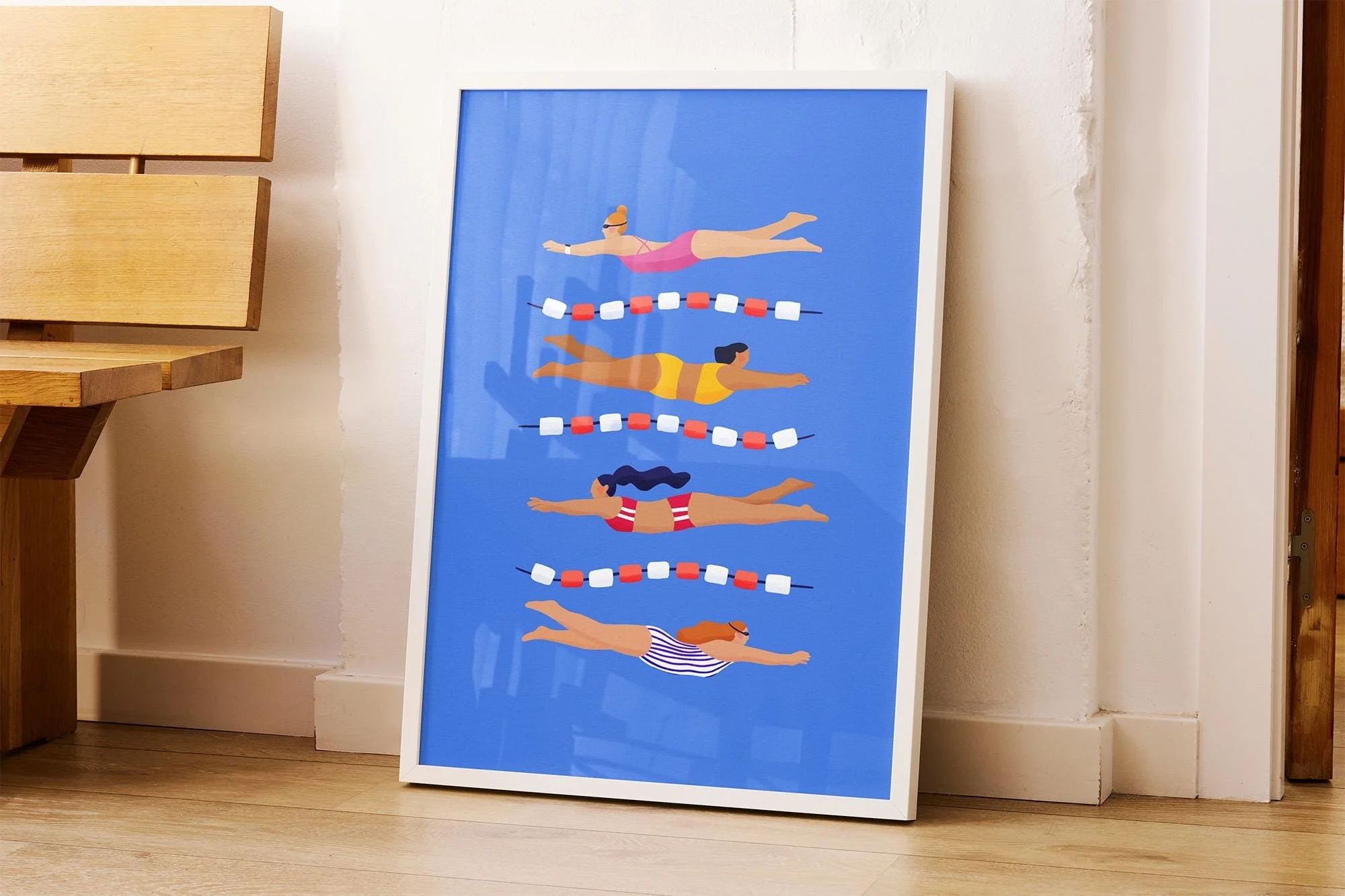 Schwimmerinnen Kunstdruck – Ansicht 2