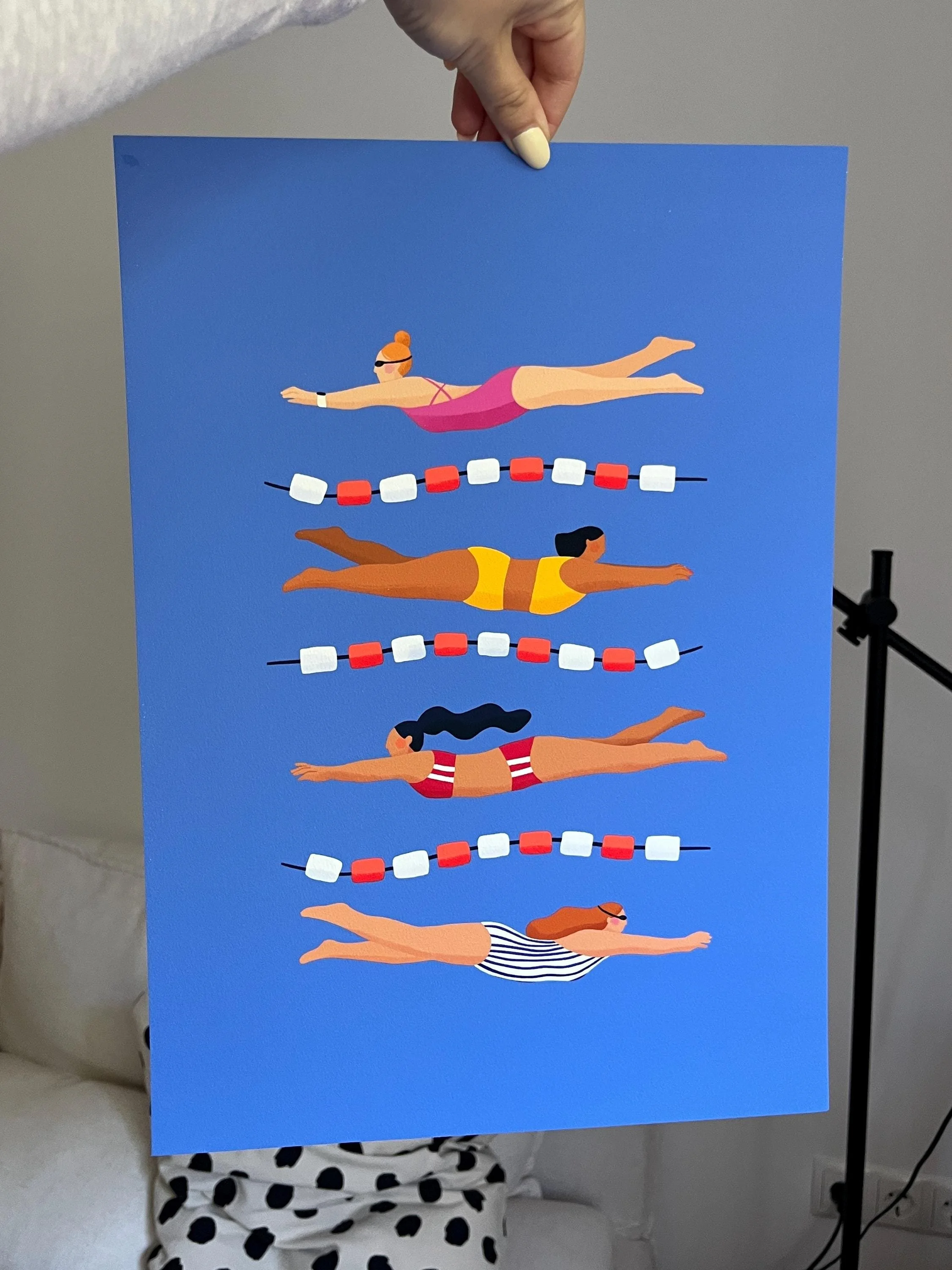 Schwimmerinnen Kunstdruck – Ansicht 4