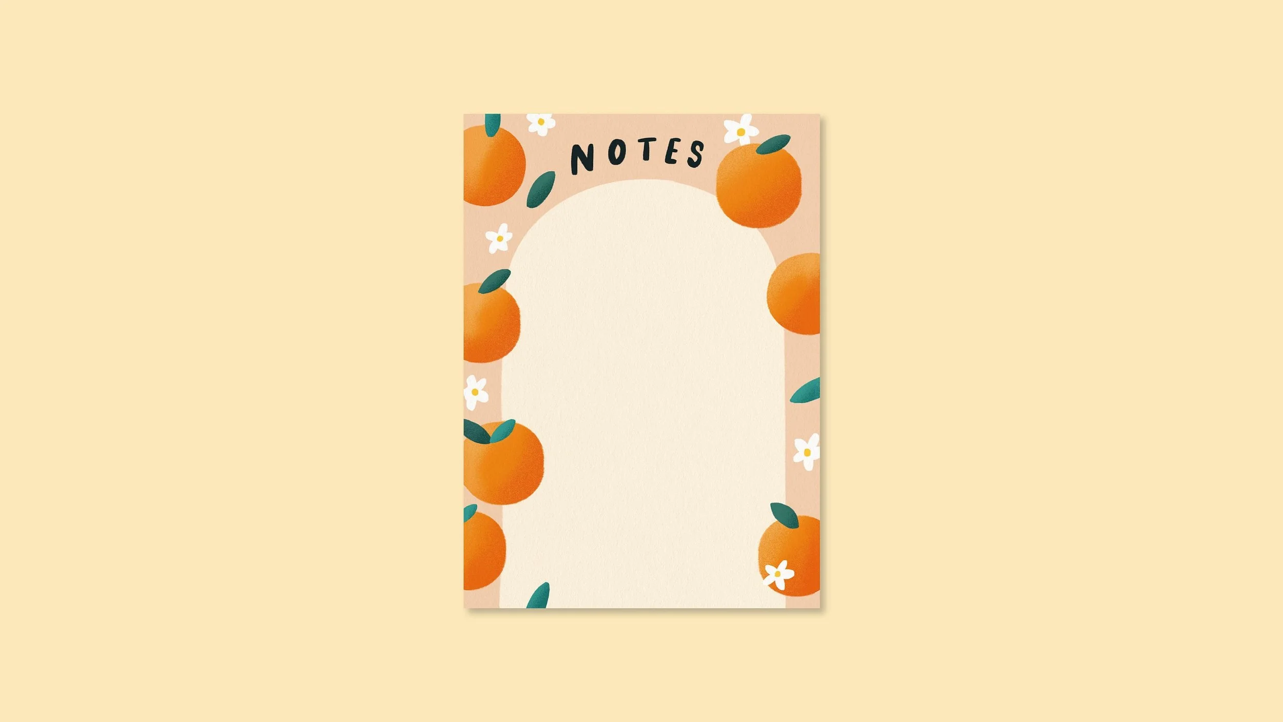 Orangen Notizblock A6 – Illustration von Svea Hansohn