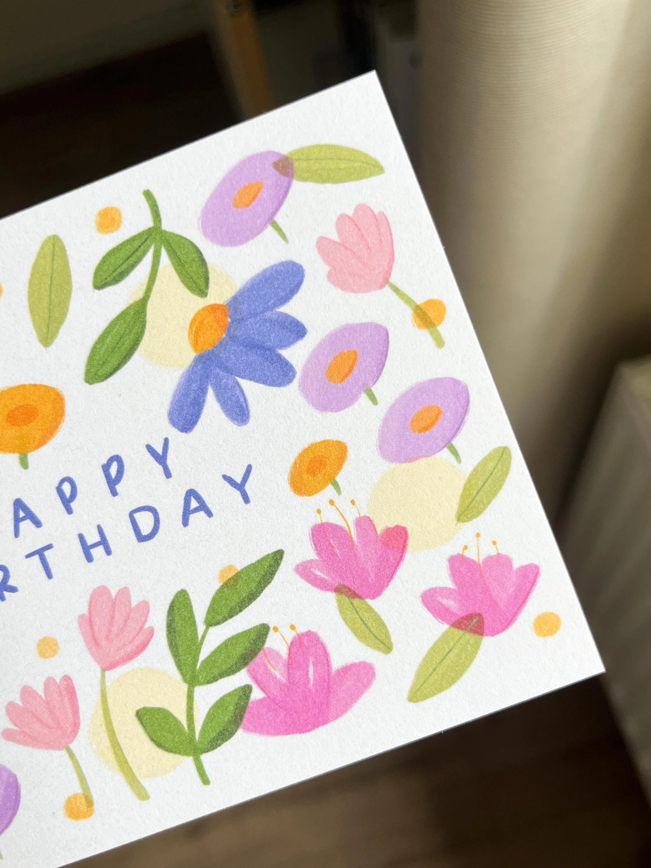 Happy Birthday Blumen Geburtstagskarte A6 – Ansicht 4