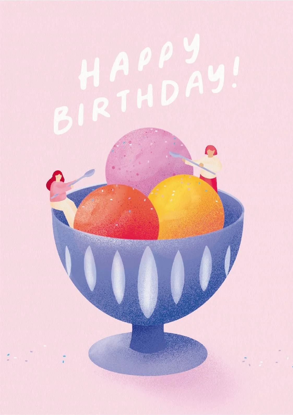 Happy Birthday Eisbecher Geburtstagskarte A6 – Ansicht 3