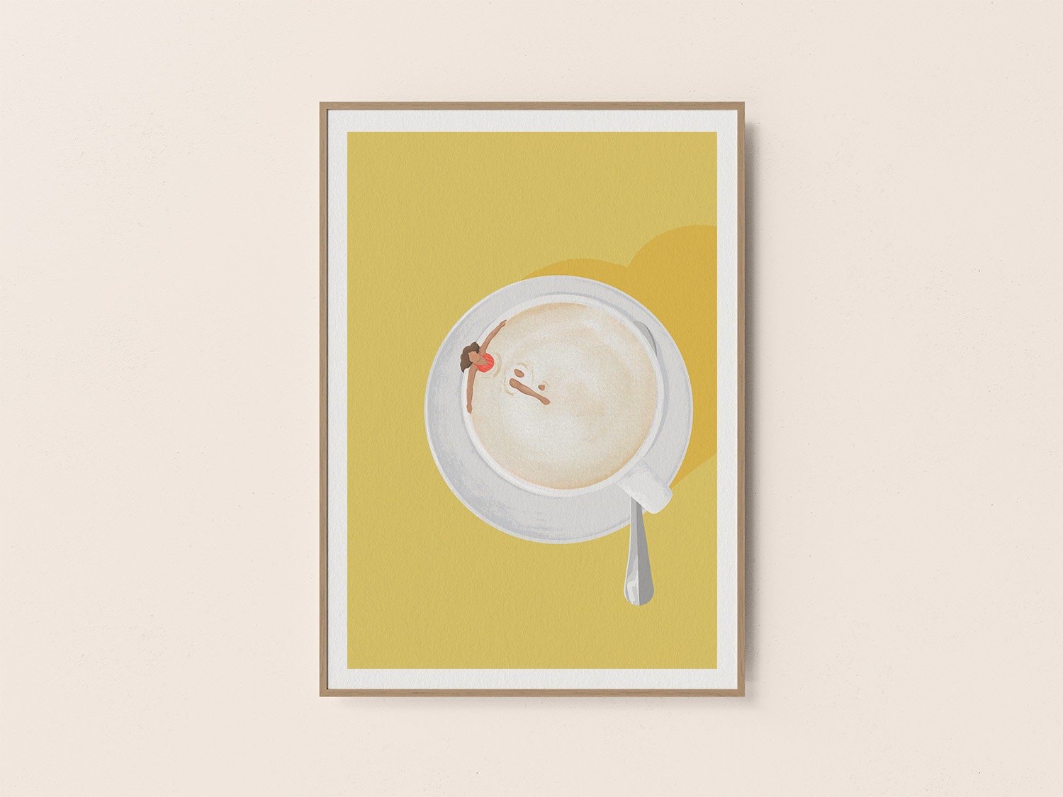 Cappuccino-Bad Kunstdruck – Ansicht 2