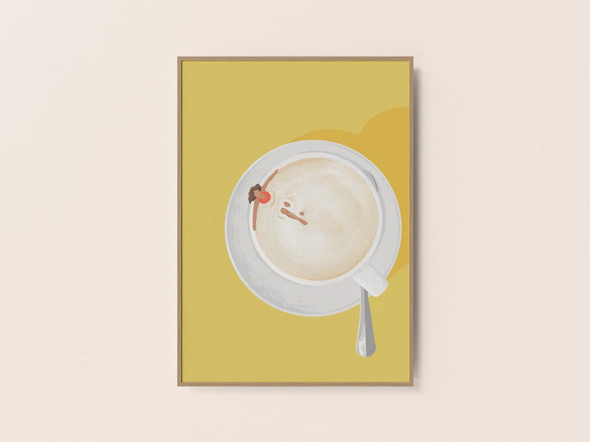 Cappuccino-Bad Kunstdruck – Ansicht 3