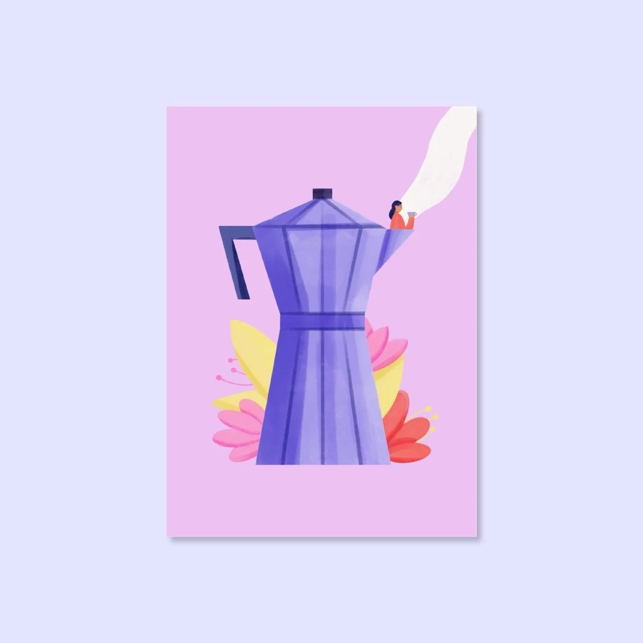 Biletti Kaffeekarte Postkarte A6 – Illustration von Svea Hansohn