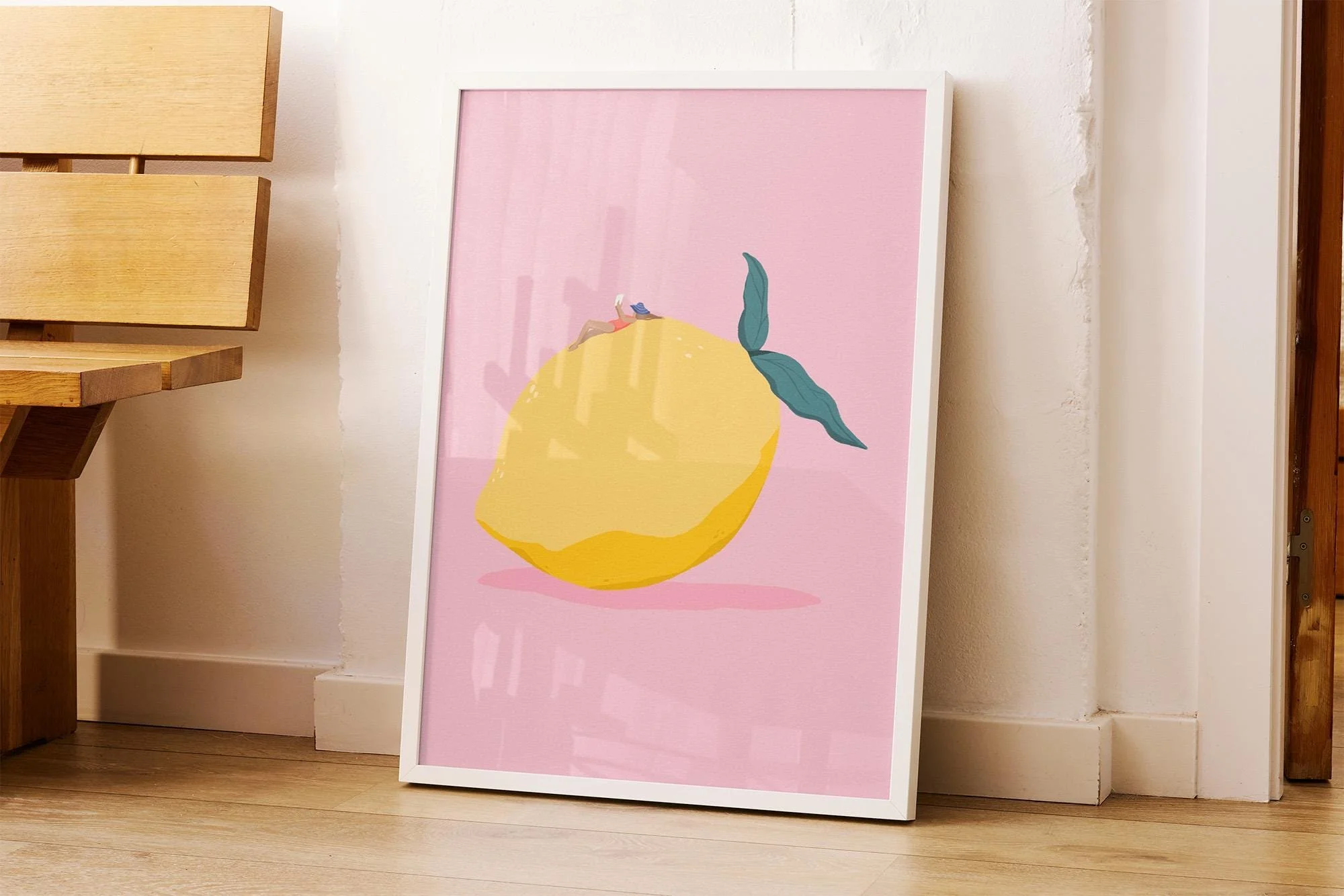 Zitrone Kunstdruck – Illustration von Svea Hansohn