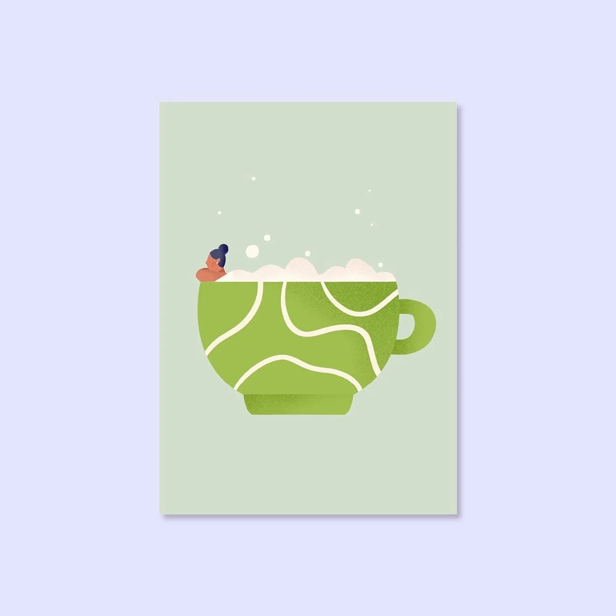 Matcha Postkarte A6 – Illustration von Svea Hansohn
