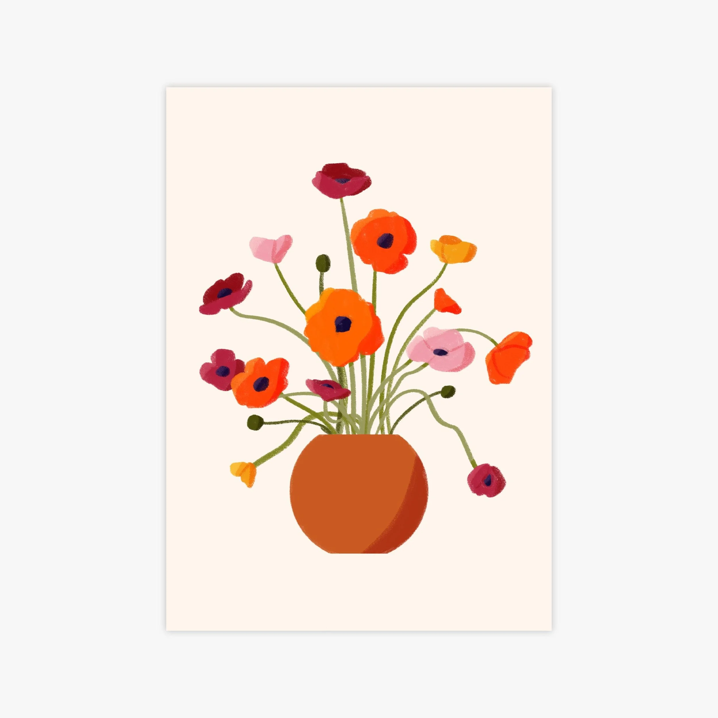 Mohnblumen Kunstdruck – Illustration von Svea Hansohn