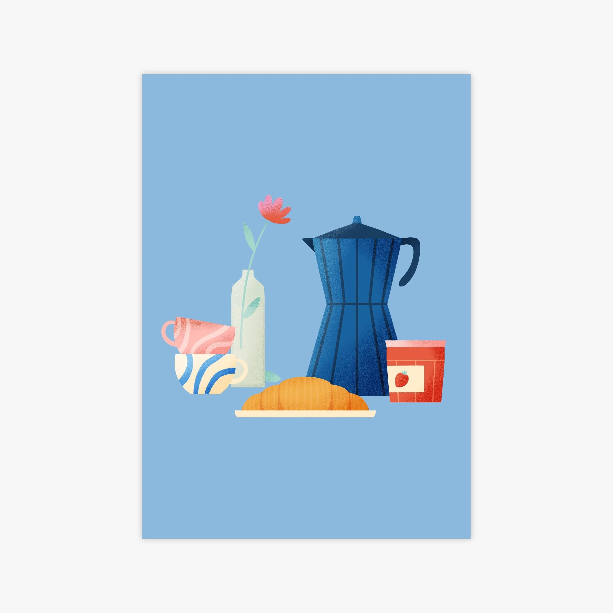 Kaffeepause Kunstdruck – Illustration von Svea Hansohn