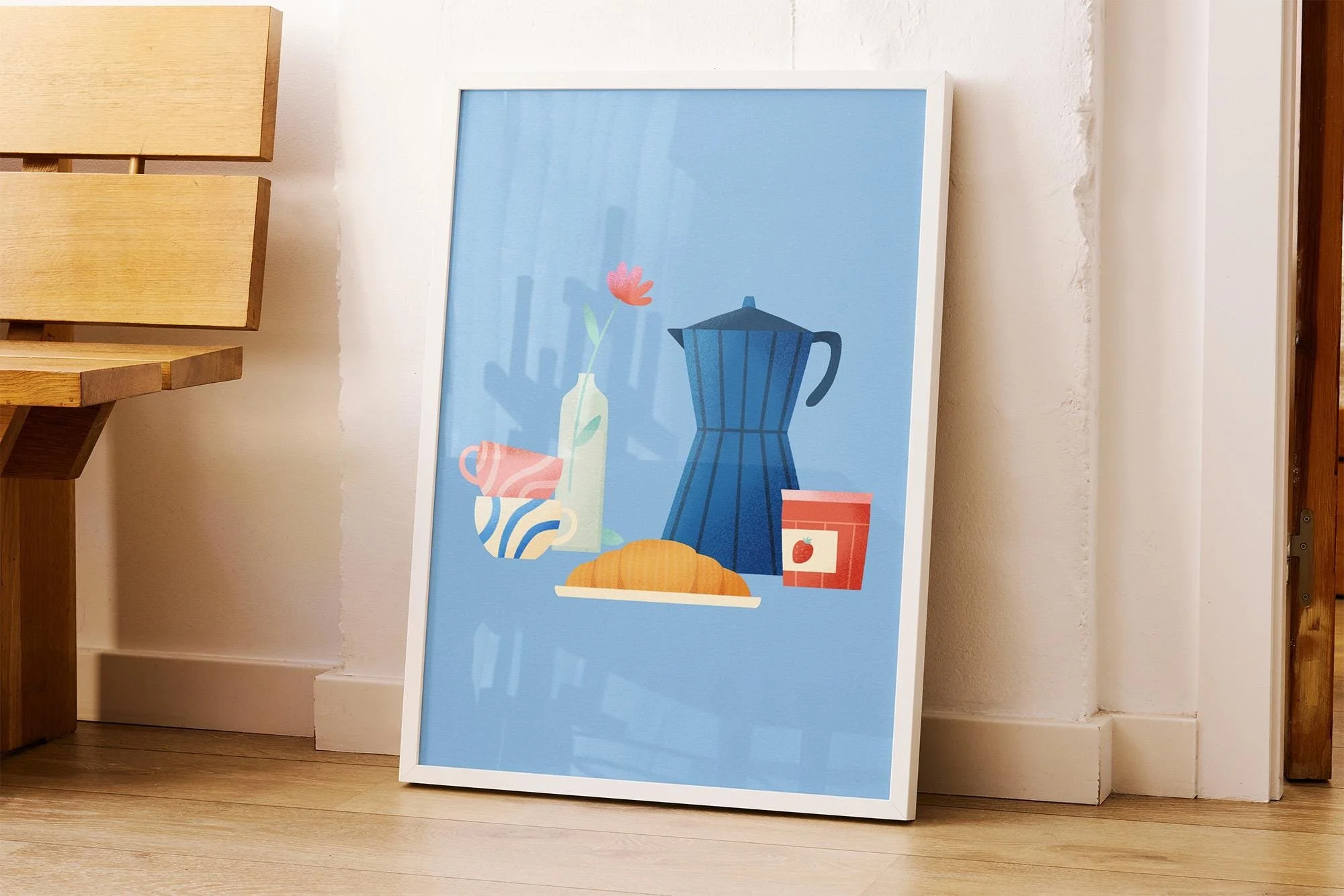 Kaffeepause Kunstdruck – Ansicht 2