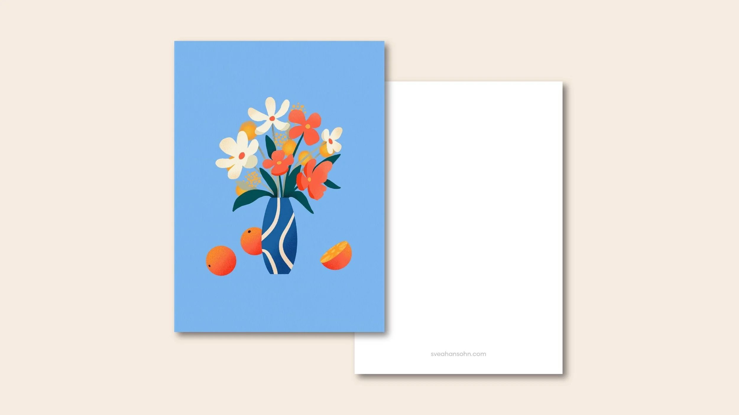 Stillleben Blau Postkarte A6 – Ansicht 2