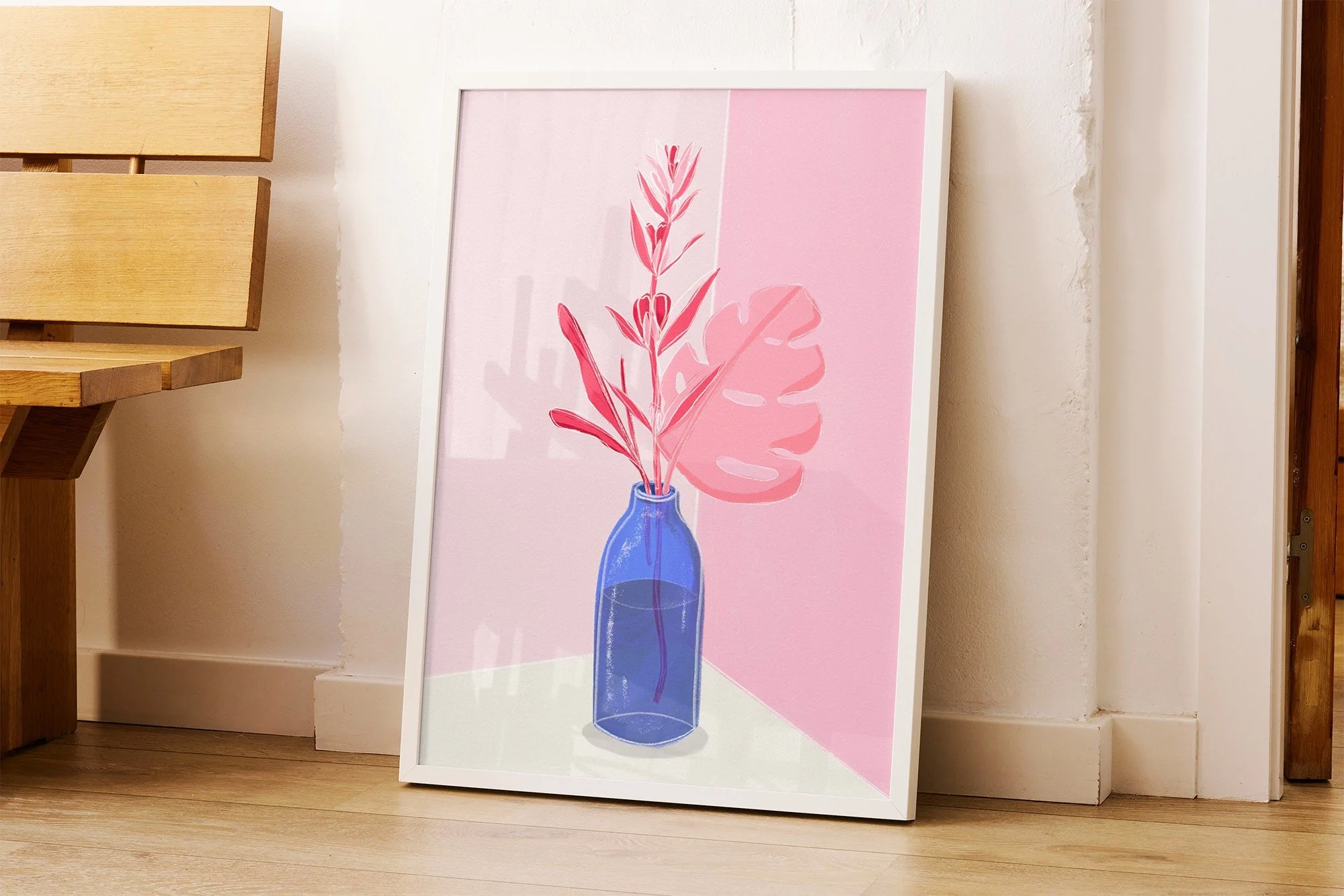 Pink Flowers Kunstdruck – Ansicht 2