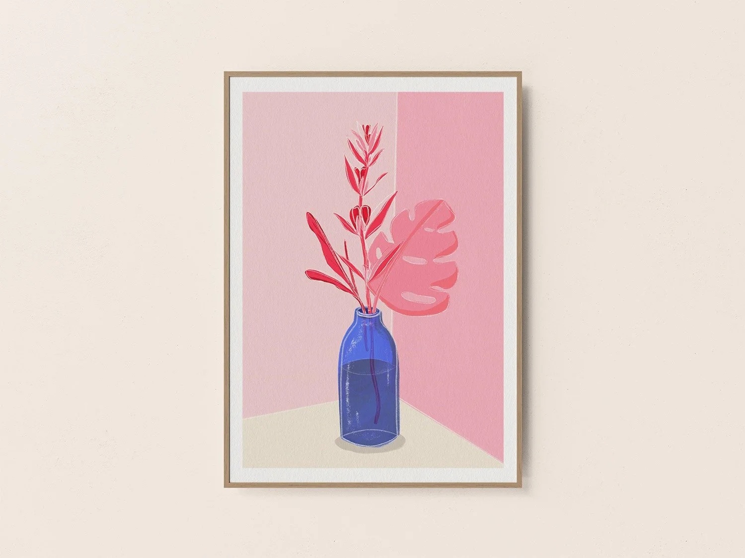 Pink Flowers Kunstdruck – Ansicht 3