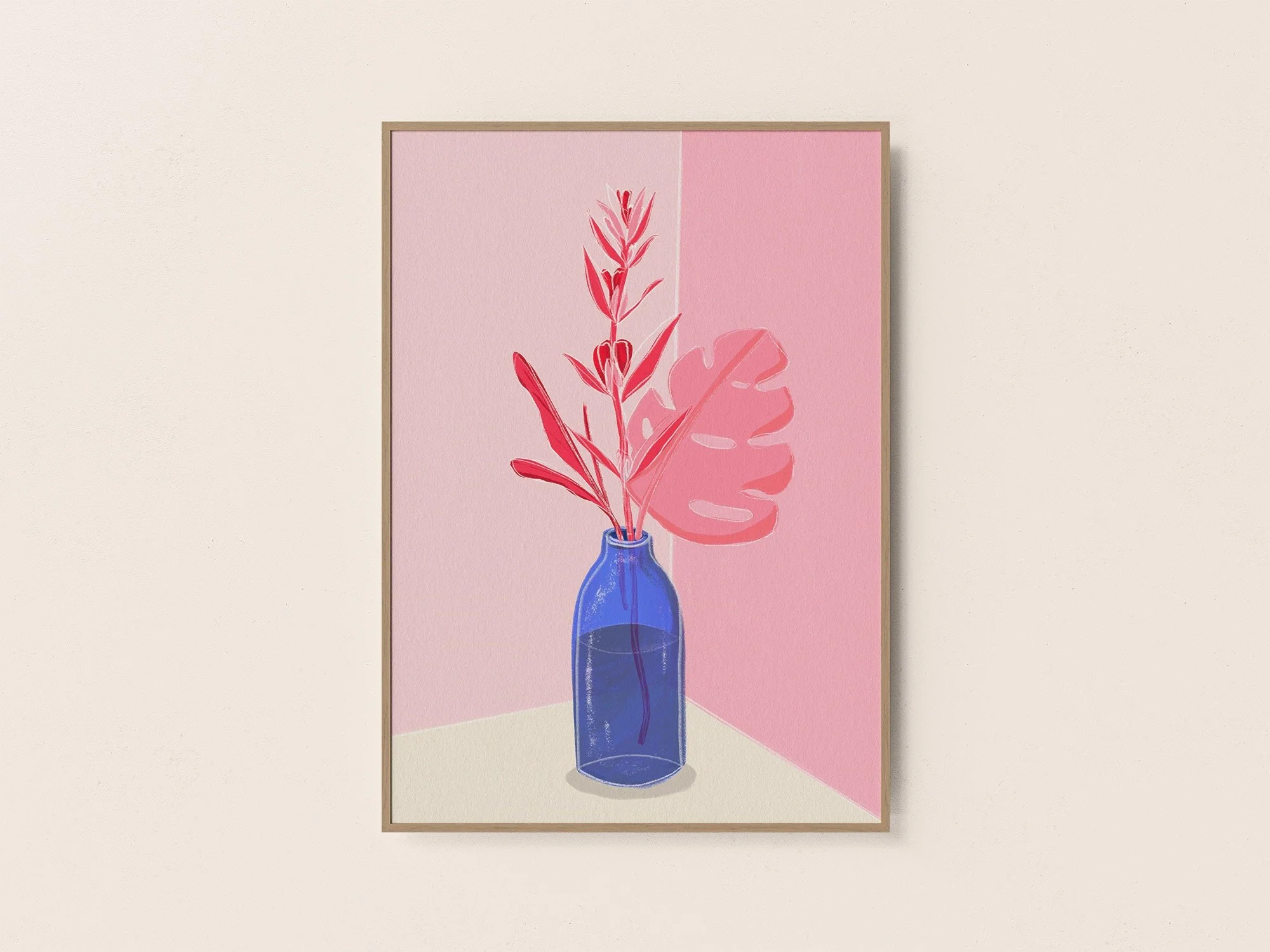 Pink Flowers Kunstdruck – Ansicht 4