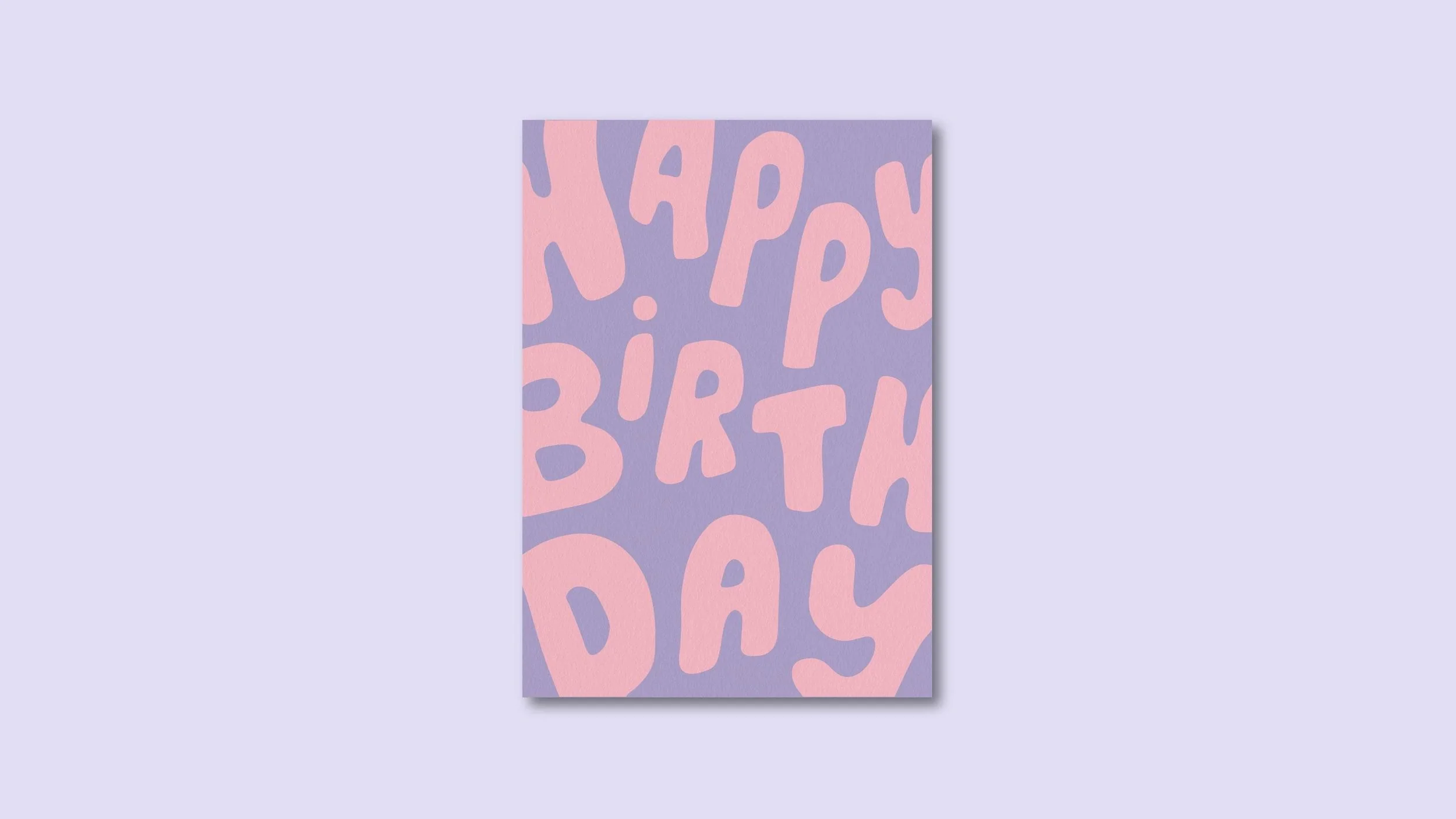 Geburtstagskarte Lettering Postkarte A6 – Illustration von Svea Hansohn