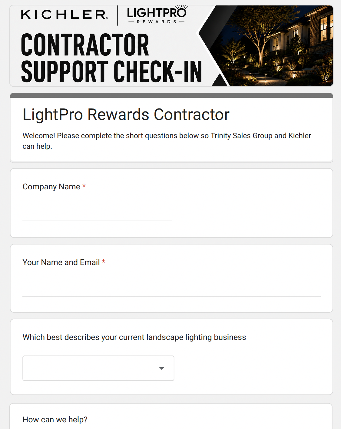Kichler Contractor Support