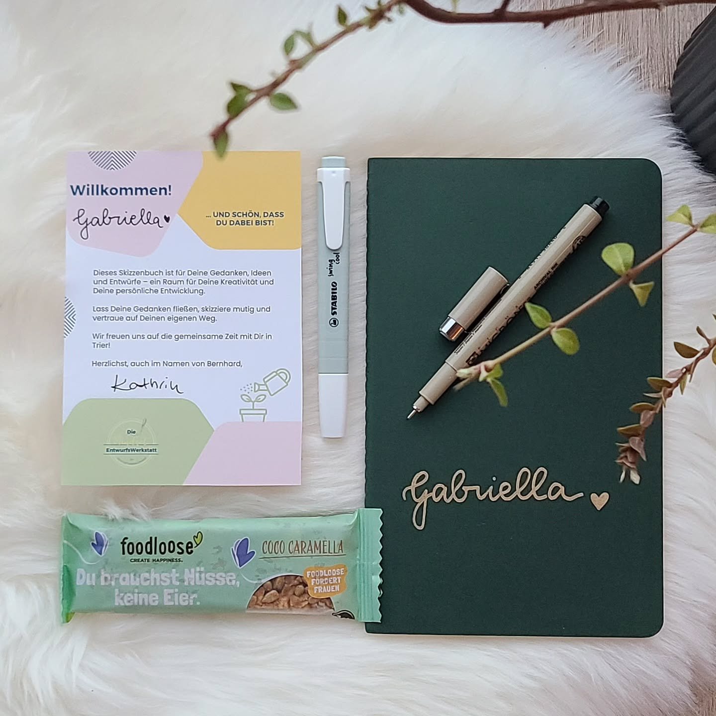 Heute habe ich mein Goodie-Bag vom @mindsetentwurfswerkstatt per Post erhalten, als kleine Vorbereitung f&uuml;r den n&auml;chsten Workshop n&auml;chste Woche. Das P&auml;ckchen hat bei mir richtig Vorfreude ausgel&ouml;st und es ist so sch&ouml;n zu