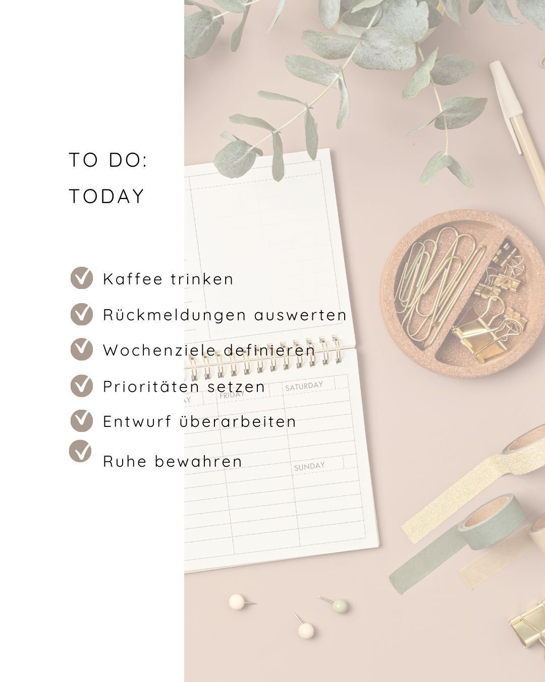 Montag:
Struktur schaffen,
damit sp&auml;ter R&auml;ume entstehen.