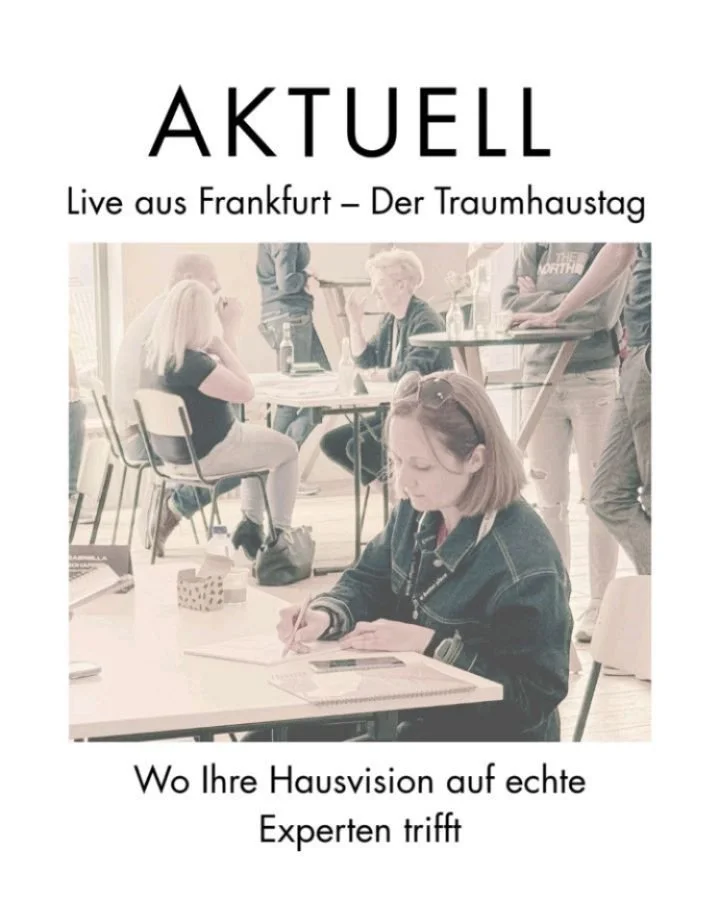 Ich freue mich riesig auf den heutigen Tag in Frankfurt. Warum? Weil es einer dieser 
seltenen Momente ist, in denen wir die Online-Welt verlassen und uns ganz pers&ouml;nlich 
gegen&uuml;bersitzen.
Normalerweise plane ich Ihre Wunschh&auml;user a
