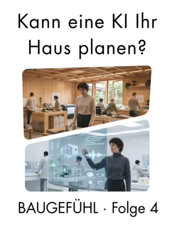 Viele denken inzwischen:
Hausplanung? Macht doch die KI.
Und ja &ndash; sie kann viel.
Sie inspiriert, liefert in Sekunden Varianten, hilft beim Sortieren von Ideen und beschleunigt 
Prozesse.

Aber:
Wir planen kein virtuelles Haus f&uuml;r die