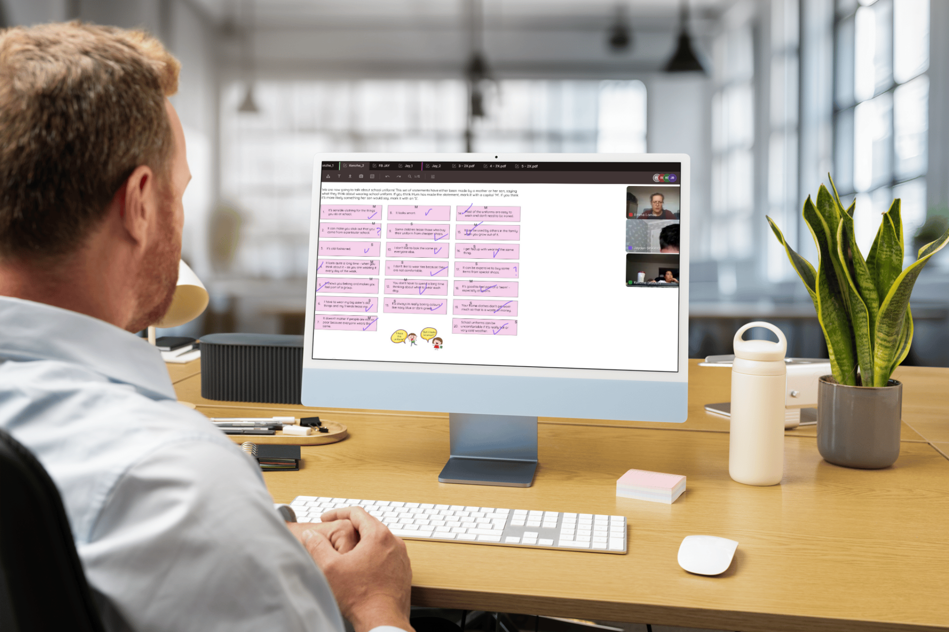 Male tutoring online