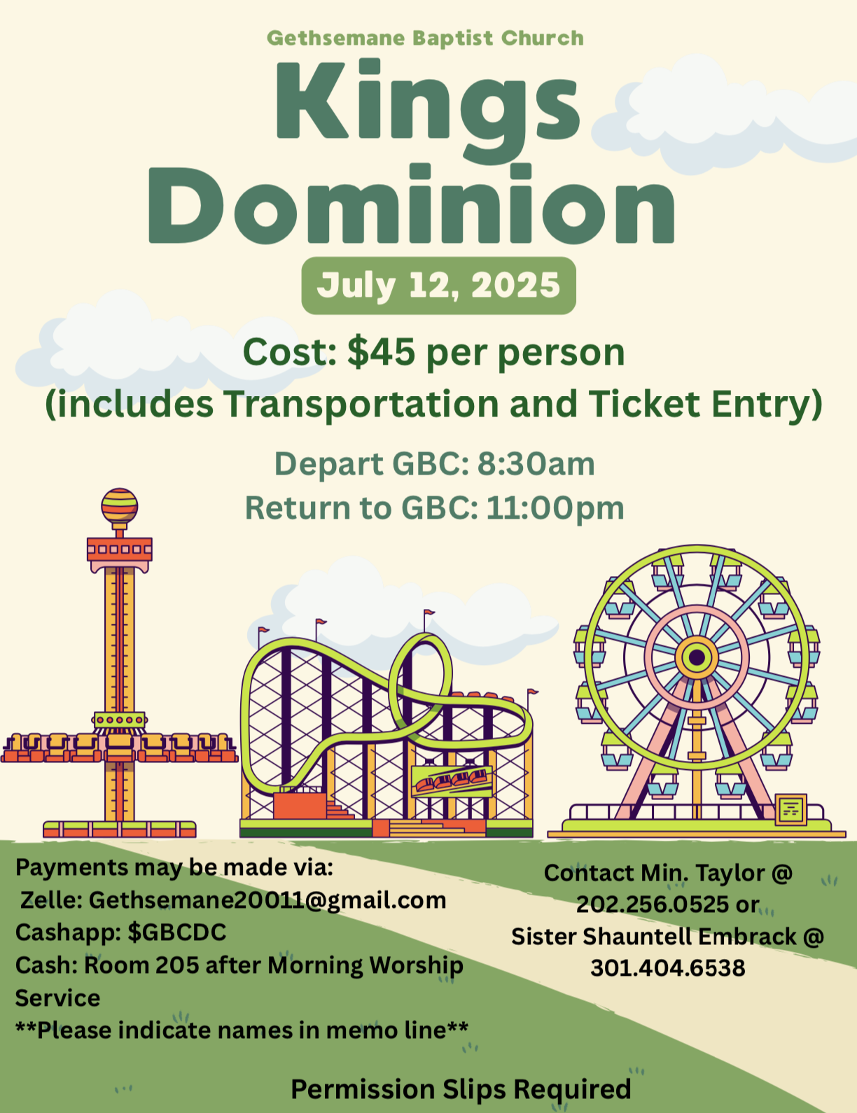 Youth Ministry- Kings Dominion Trip