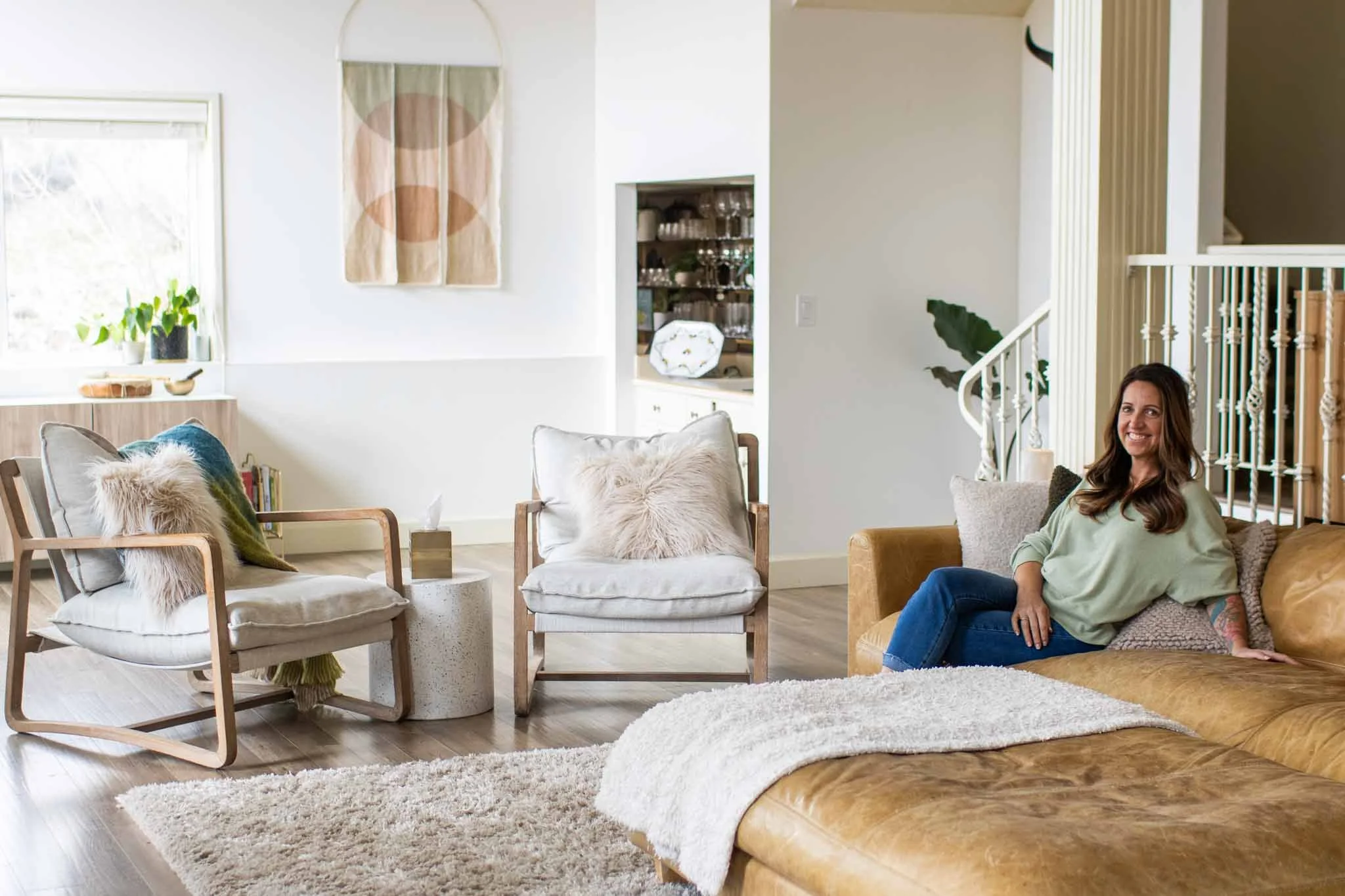 Myriad cozy spots for integrative conversations with Rebecca about your experience