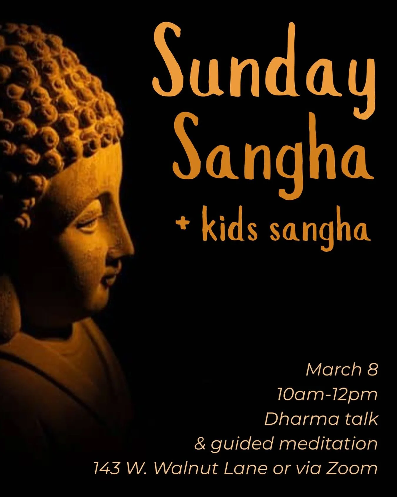 Join us for Sunday Sangha and kids sangha this Sunday, March 8 at 10am! It will be at our Padma Od Temple at 143 W. Walnut Lane, rear building, second floor, and over zoom. More info can be found on our website at the link in bio.

#heartsangha #wome
