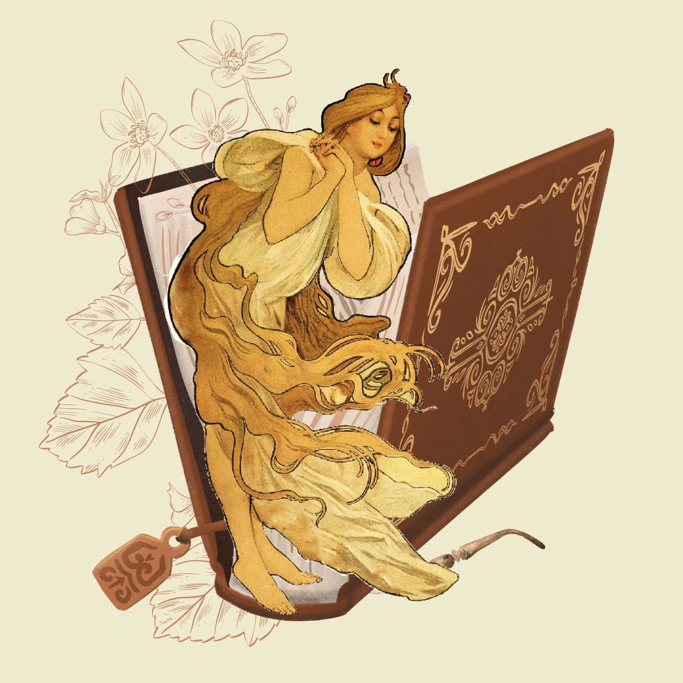 Thumbelina Reads - 8x8 giclée print