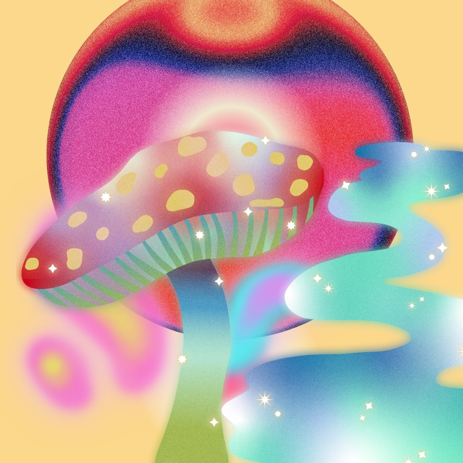 Consciousness Stream - 8x8 giclée print