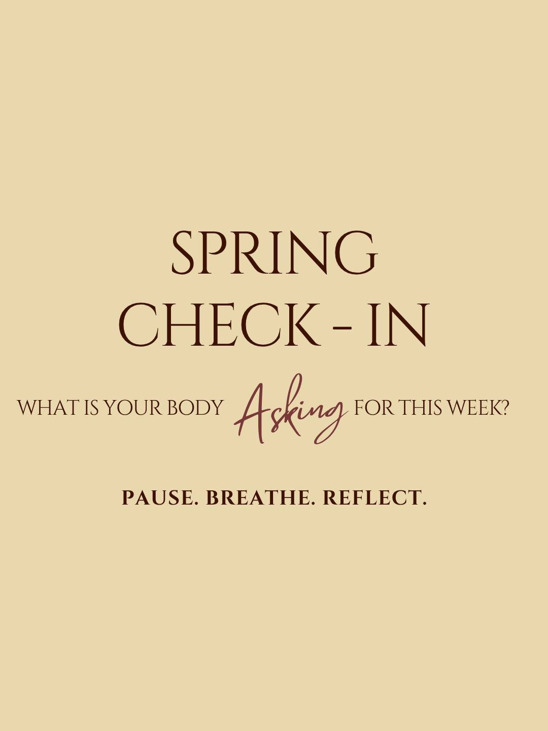 Quick spring check-in: what is your body asking for this week?

A. More rest

B. Less inflammation

C. Better digestion

D. Calmer nervous system

Comment A/B/C/D (or your own), and I&rsquo;ll shape next week&rsquo;s content around what you actually 