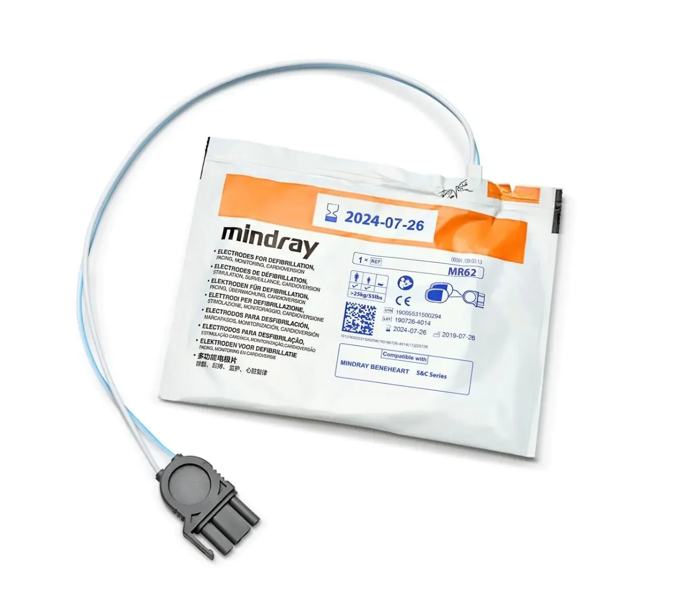 MR62 defib pads