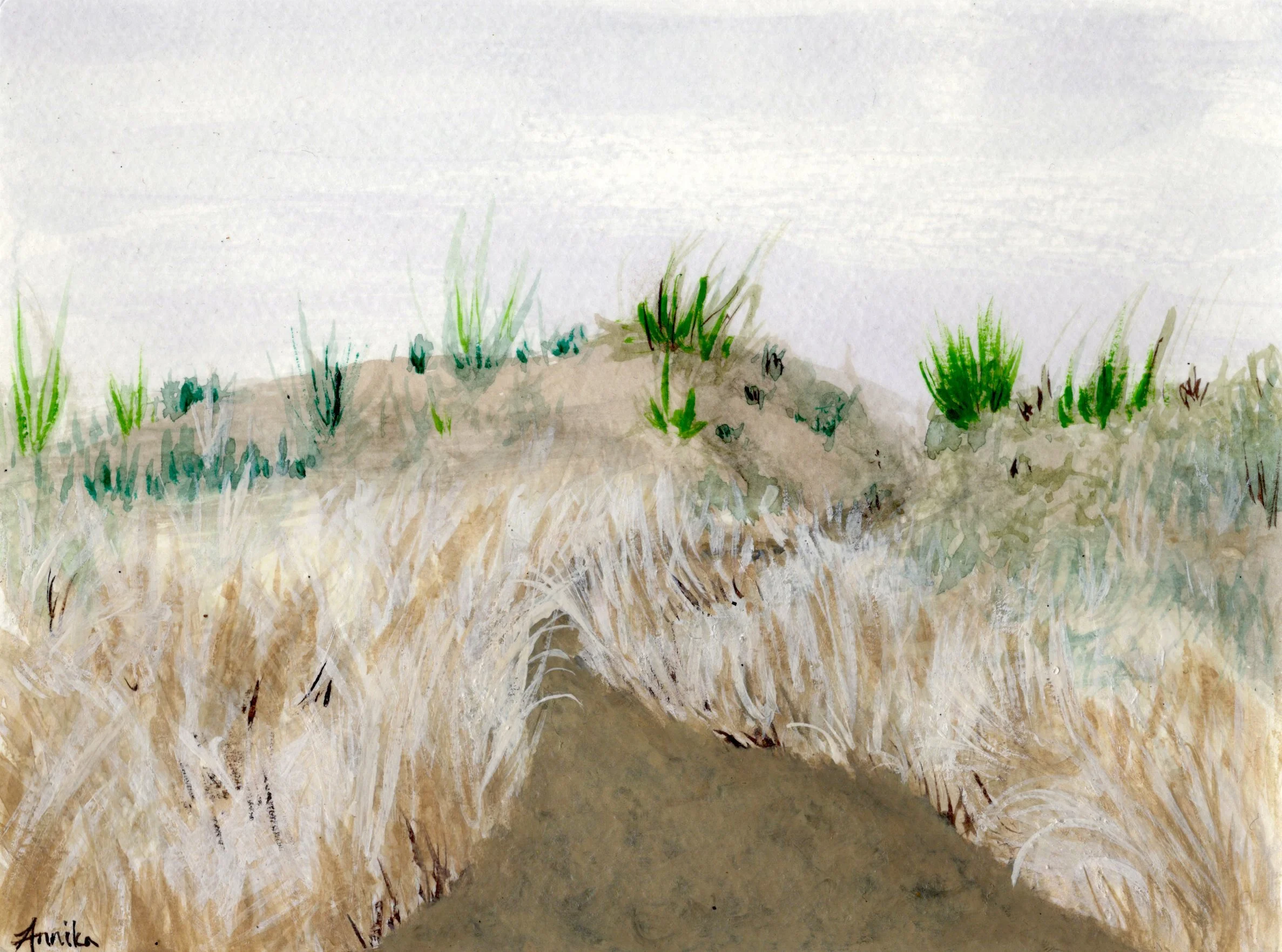 "Ocean Sounds"
Watercolor and Gouache on Paper
Resin Varnish 
2026 For Family