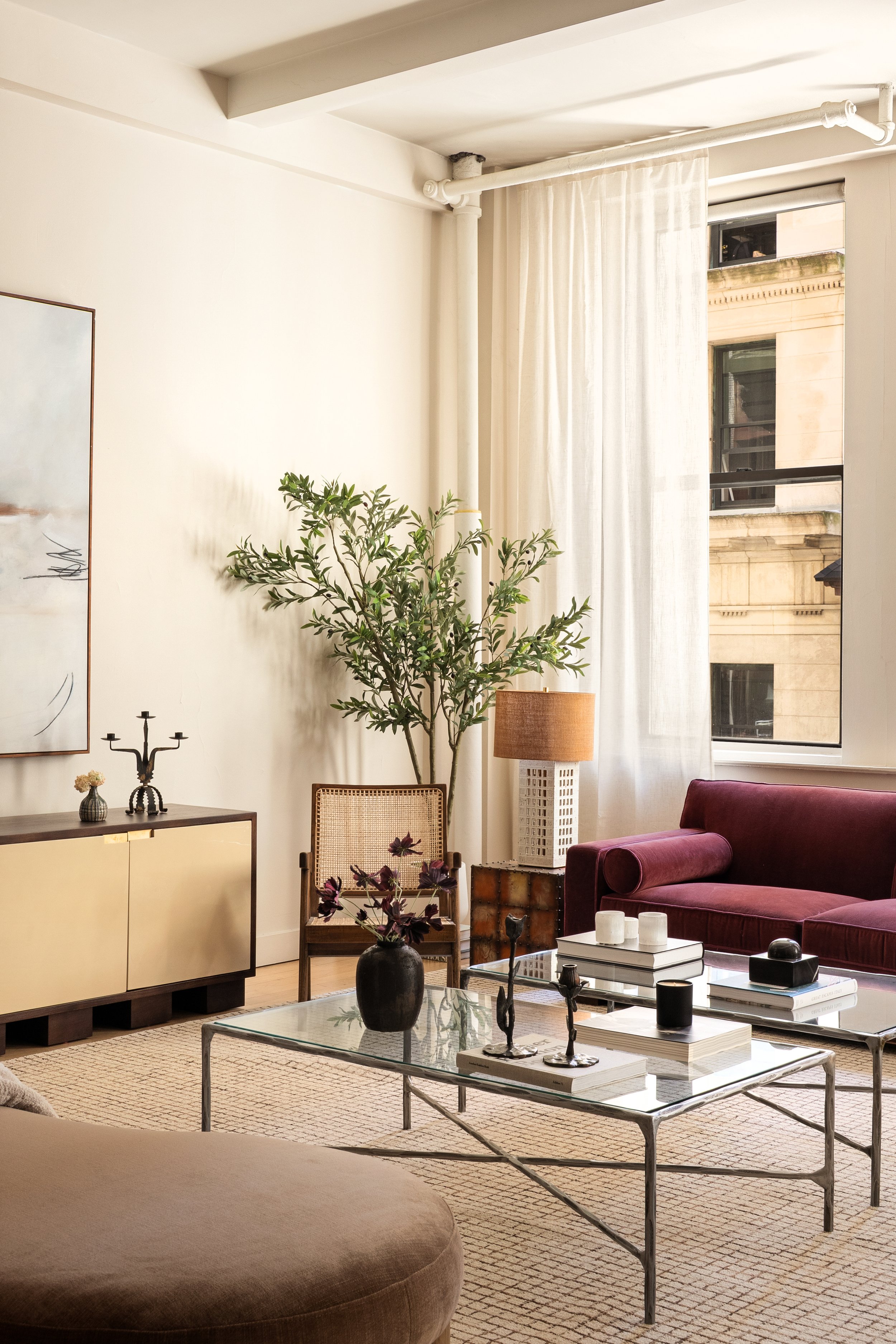 15 West 24th St, Flatiron, New York, Projects, Loudon, Staging, Styling, Interior Design, Real Estate, Luxury, Home, Living Room, City Views