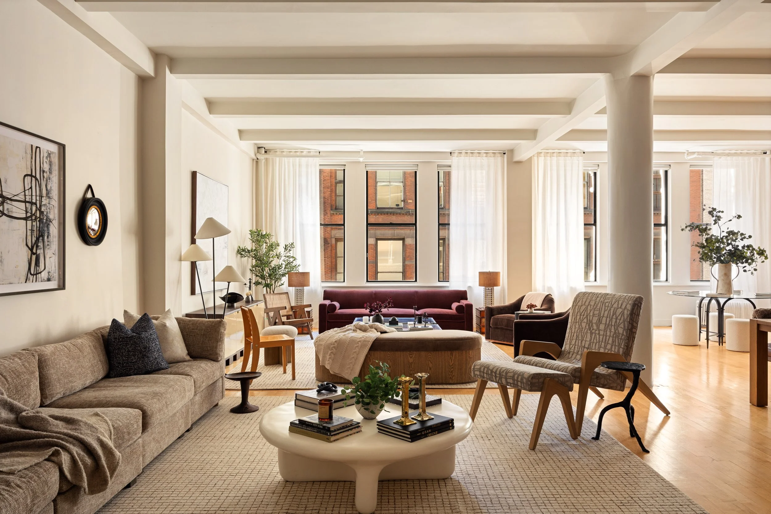15 West 24th St, Flatiron, New York, Projects, Loudon, Staging, Styling, Interior Design, Real Estate, Luxury, Home, Living Room, City Views