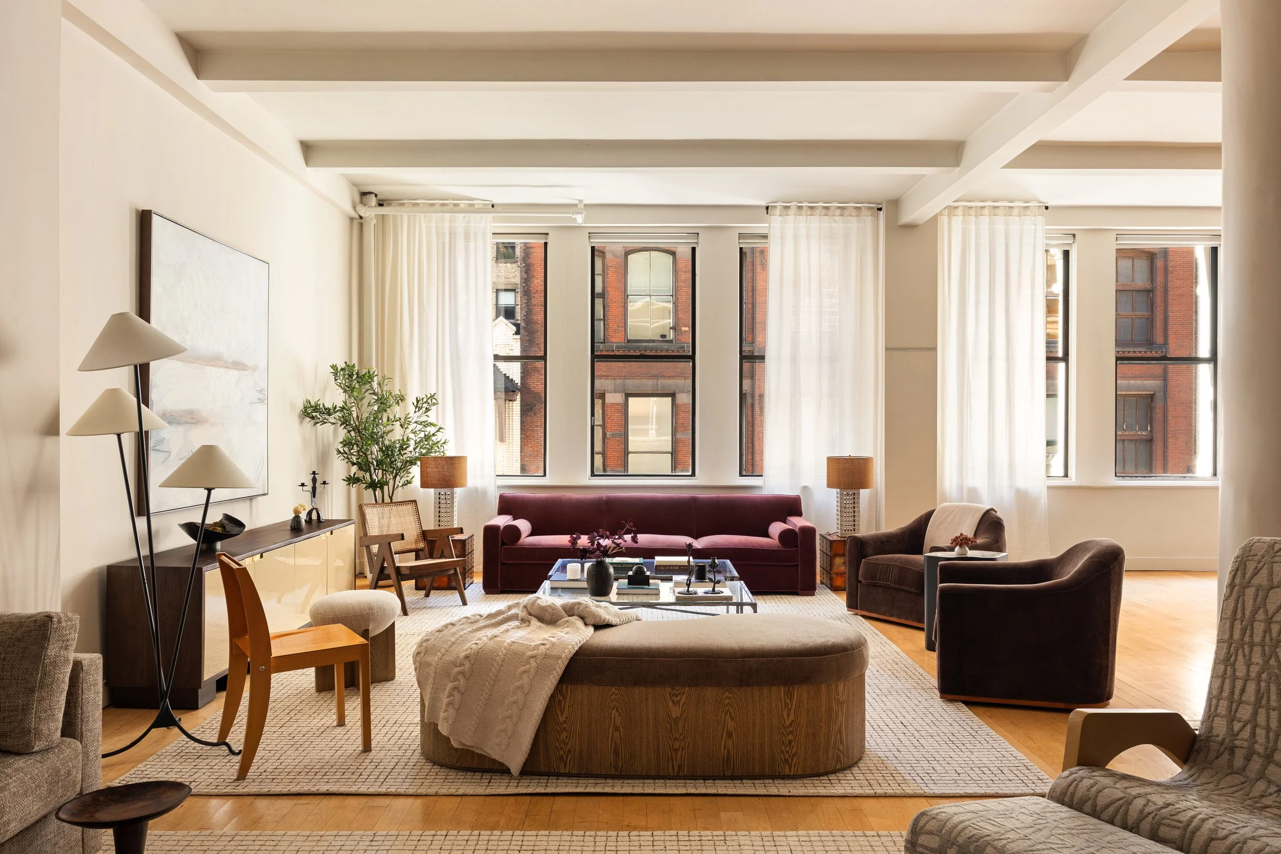 15 West 24th St, Flatiron, New York, Projects, Loudon, Staging, Styling, Interior Design, Real Estate, Luxury, Home, Living Room, City Views