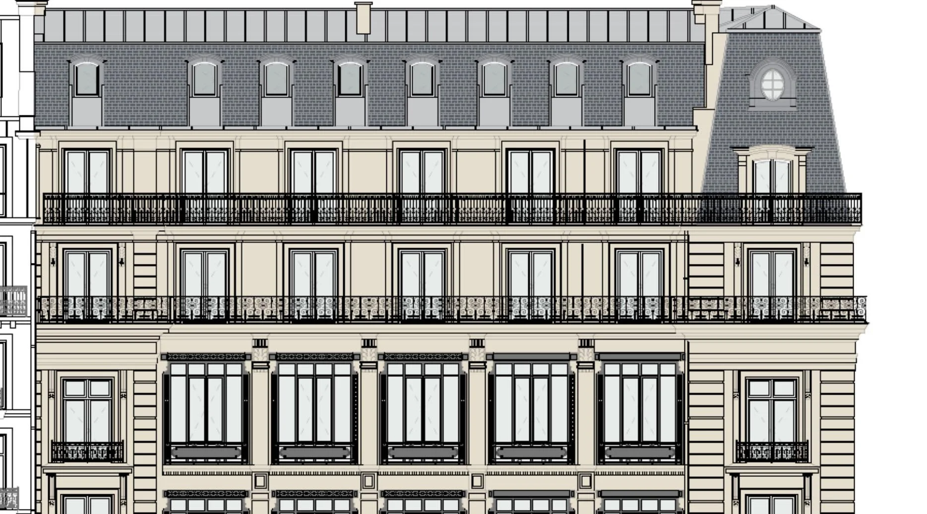 Réhabilitation d’un immeuble de bureaux en hôtel 5*, Paris 1er