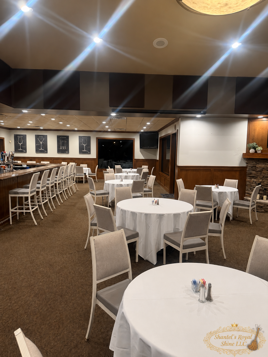 Club cleaned by Shantel's Royal Shine commercial cleaning services in Wooster Ohio