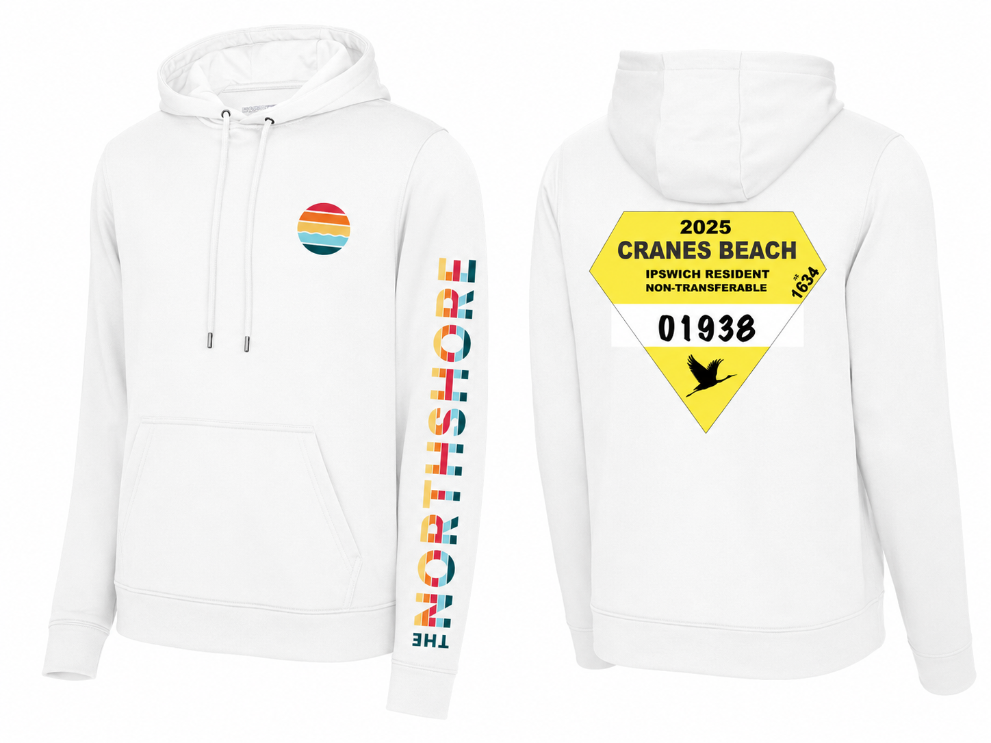 Crane's Beach Sticker Hoodie (unisex)