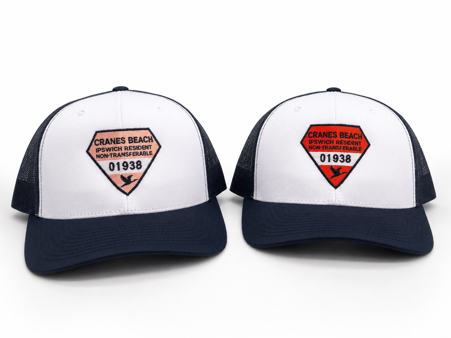 Crane Beach Sticker Trucker Hat Orange or Pink
