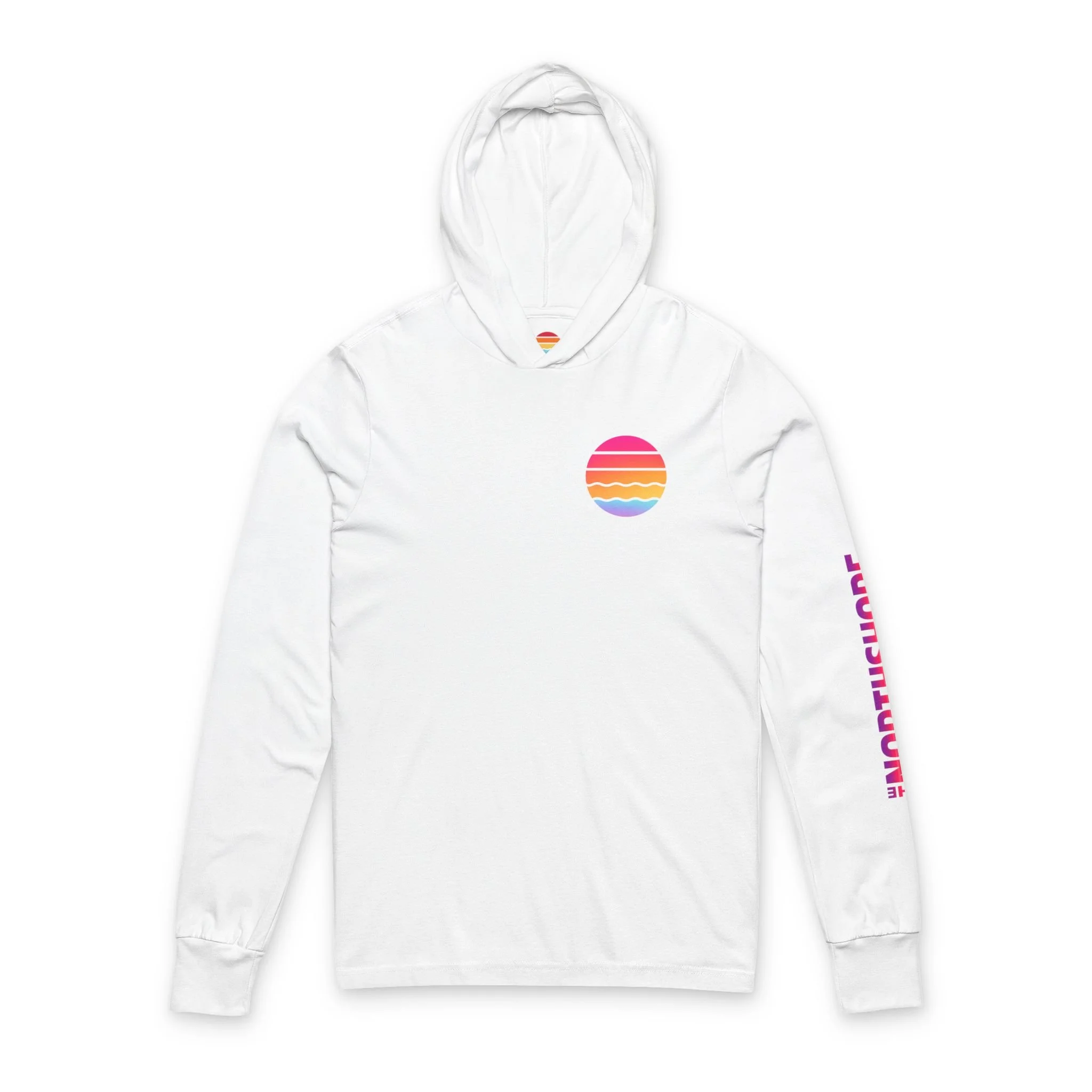Sunset Tides Hooded Long Sleeve Tee