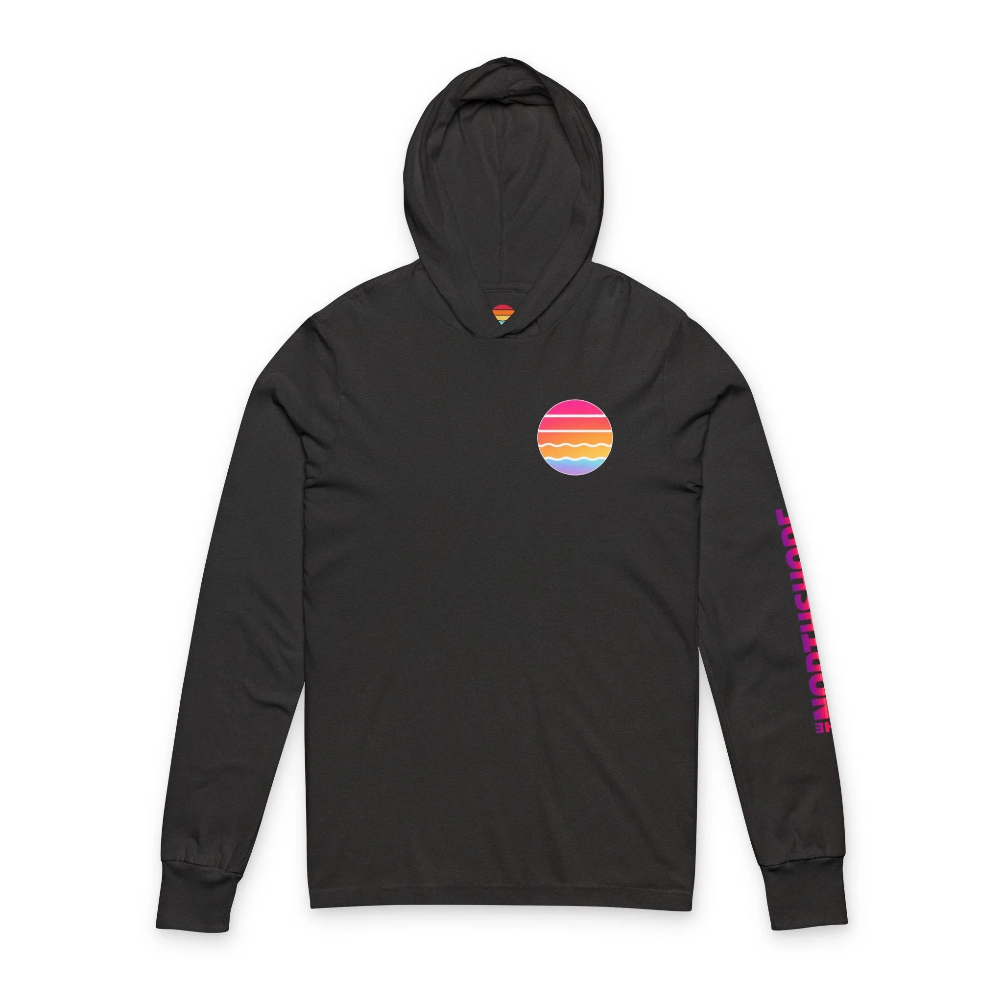 Sunset Tides Hooded Long Sleeve Tee