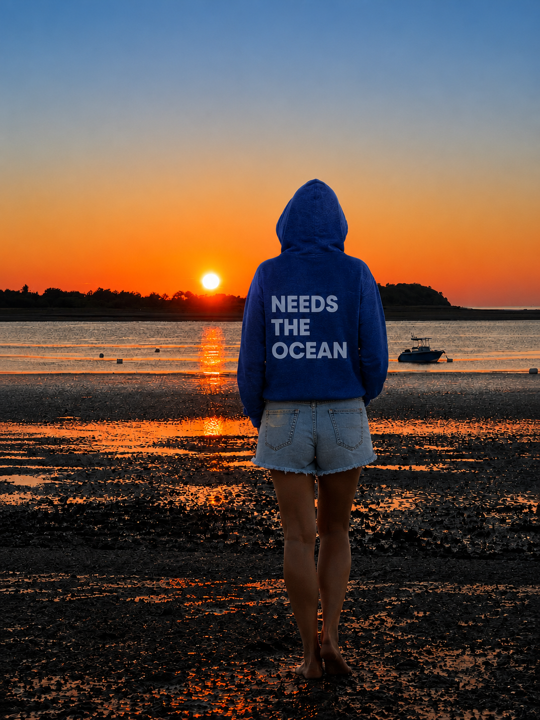 Needs the Ocean Hooded Sweatshirt