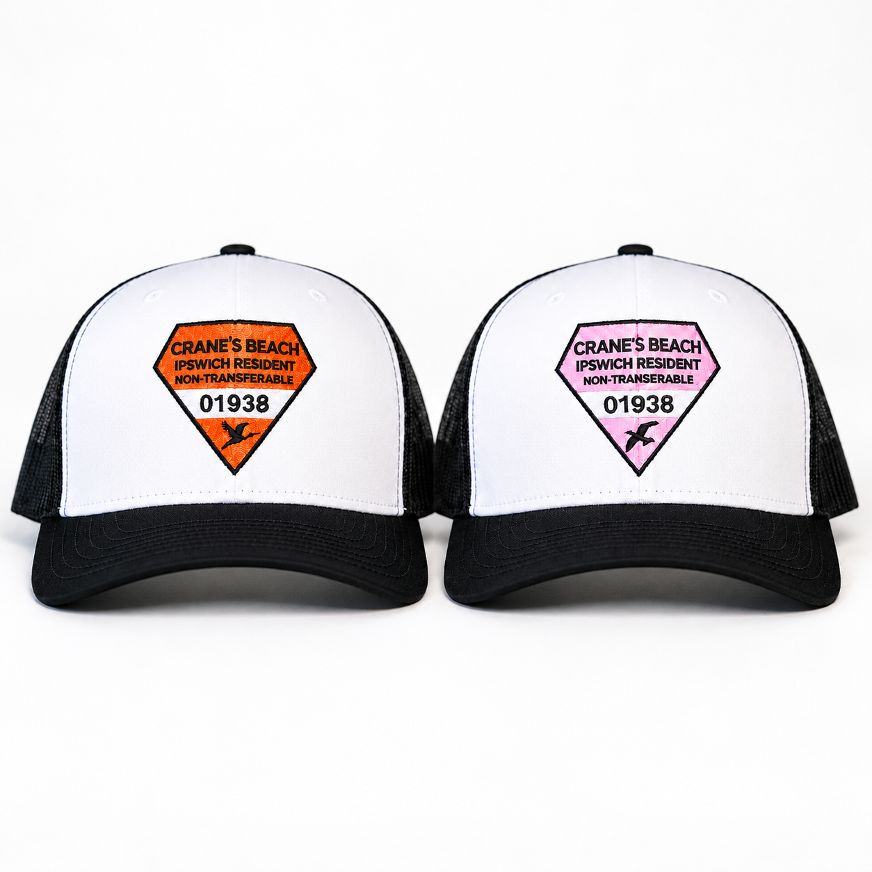 Crane’s Beach Sticker Trucker Hat Orange or Pink