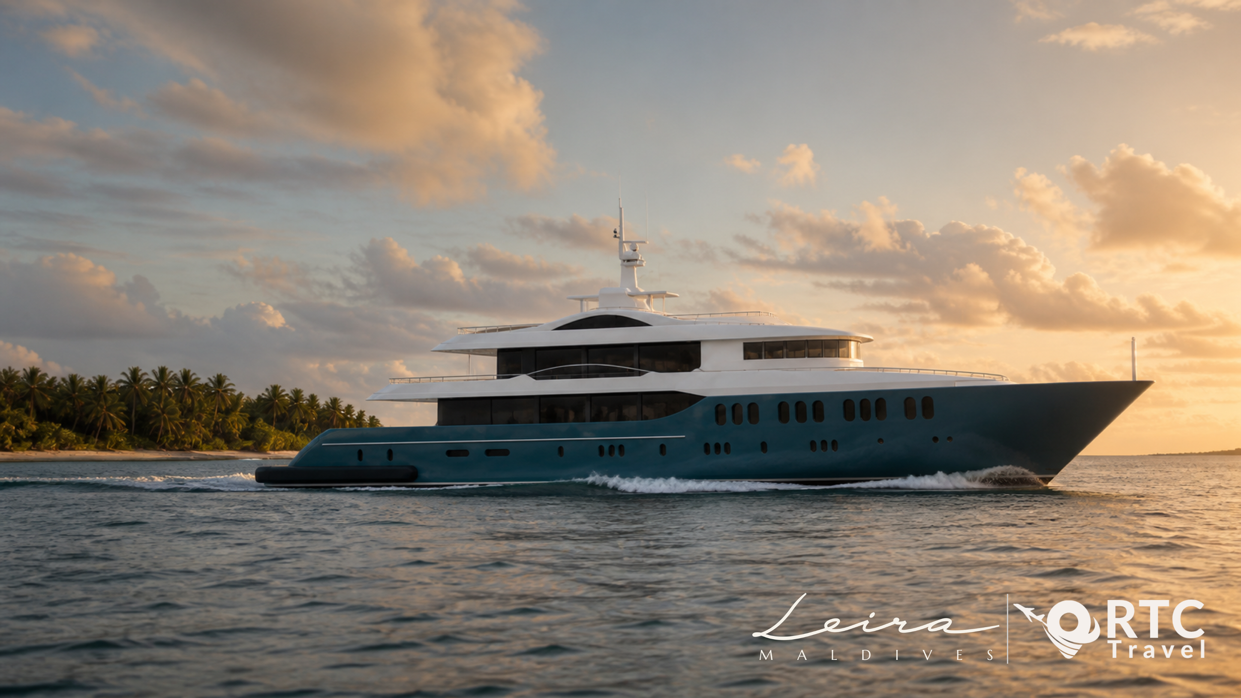 LEIRA MALDIVES - ISLAND PASSAGE AT GOLDEN HOUR