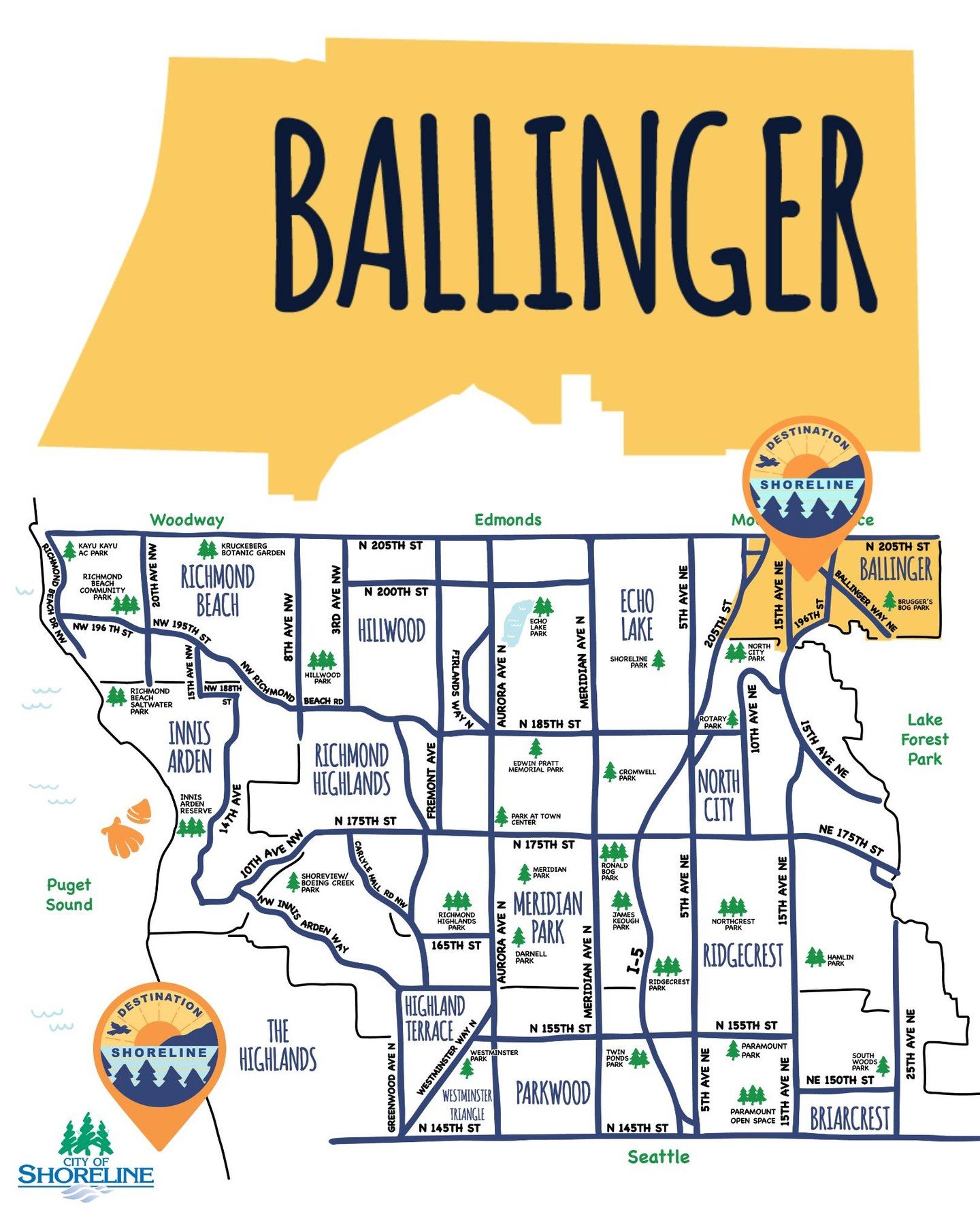Shoreline Is My Neighborhood - Where is the Ballinger Neighborhood?
Ballinger sits in Shoreline&rsquo;s northeast corner and is a favorite for anyone who loves a little breathing room and a lot of greenery. Anchored in close proximity to beautiful La