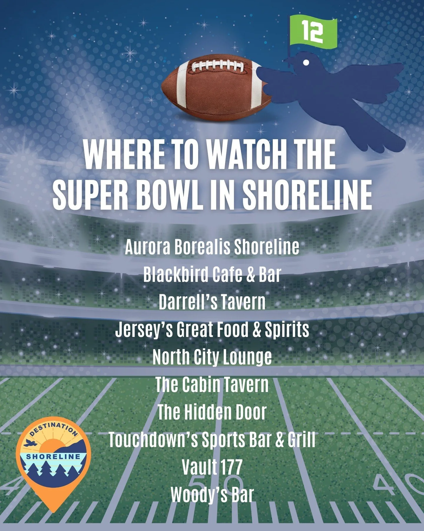 Where to Watch the Seahawks This Super Bowl Week in Shoreline! 💙 💚 
Super Bowl week is here, and Shoreline has no shortage of local spots to gather, cheer, and watch the Seahawks take the big stage. Whether you&rsquo;re looking for a lively sports 